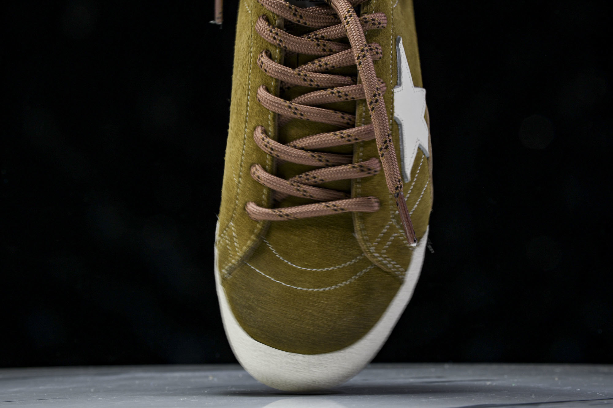 Golden Goose 25周年限定款三色系带平底低帮德训板鞋2025新款星星做旧小脏鞋女_CM_5G