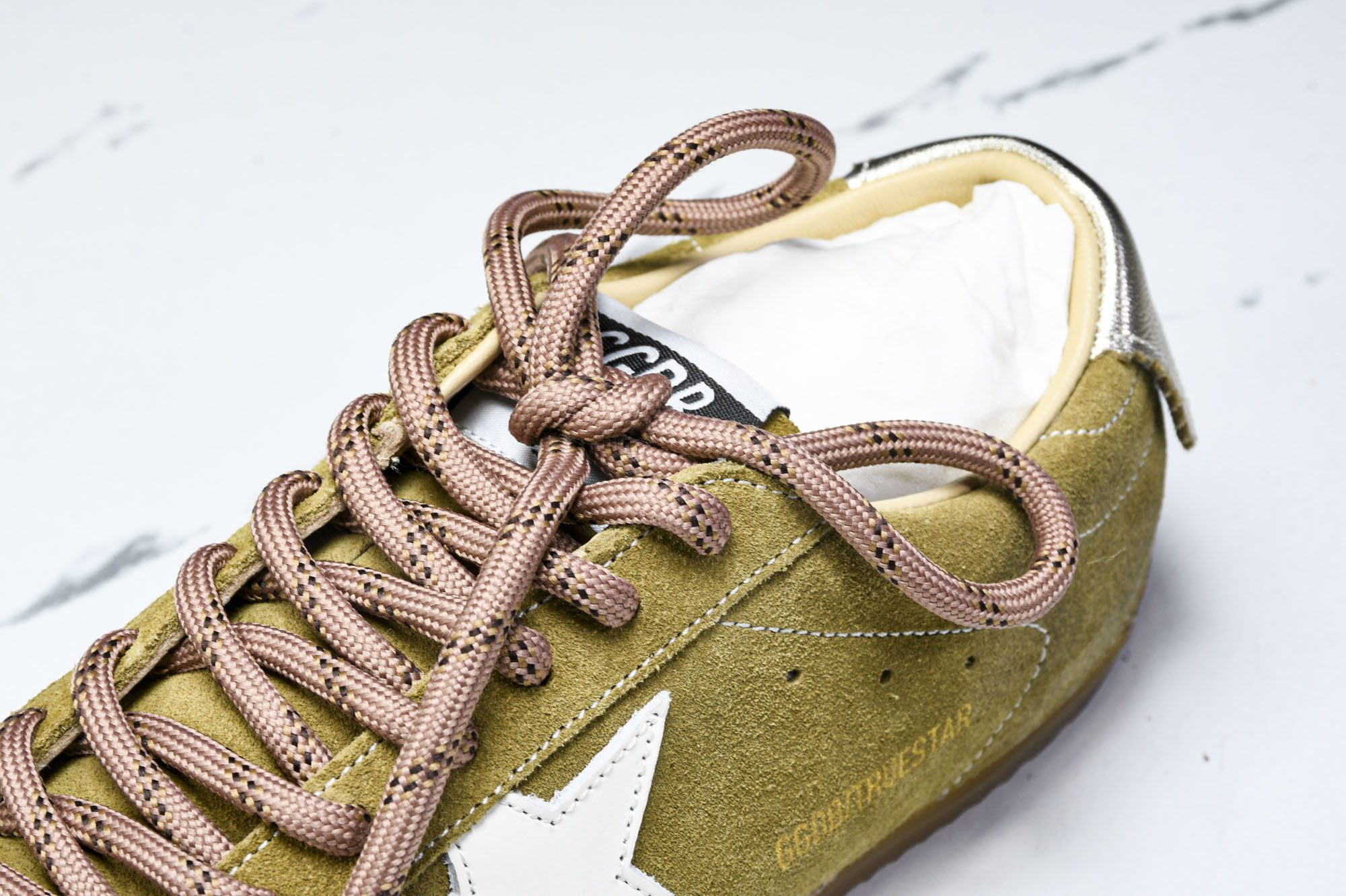 Golden Goose 25周年限定款三色系带平底低帮德训板鞋2025新款星星做旧小脏鞋女_CM_5G