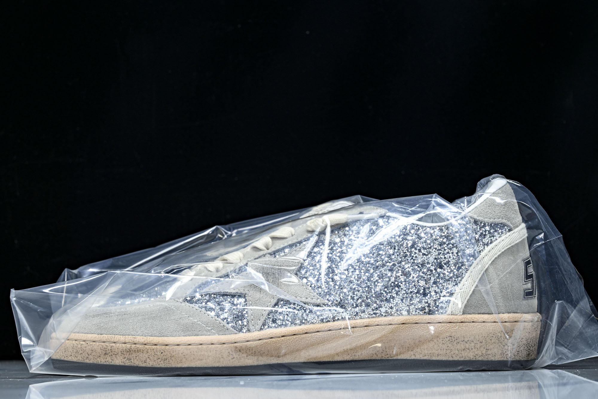 Golden Goose Ball Star 低帮休闲板鞋 GGDB小脏鞋 亮片 灰棕海淘代购同渠道品质