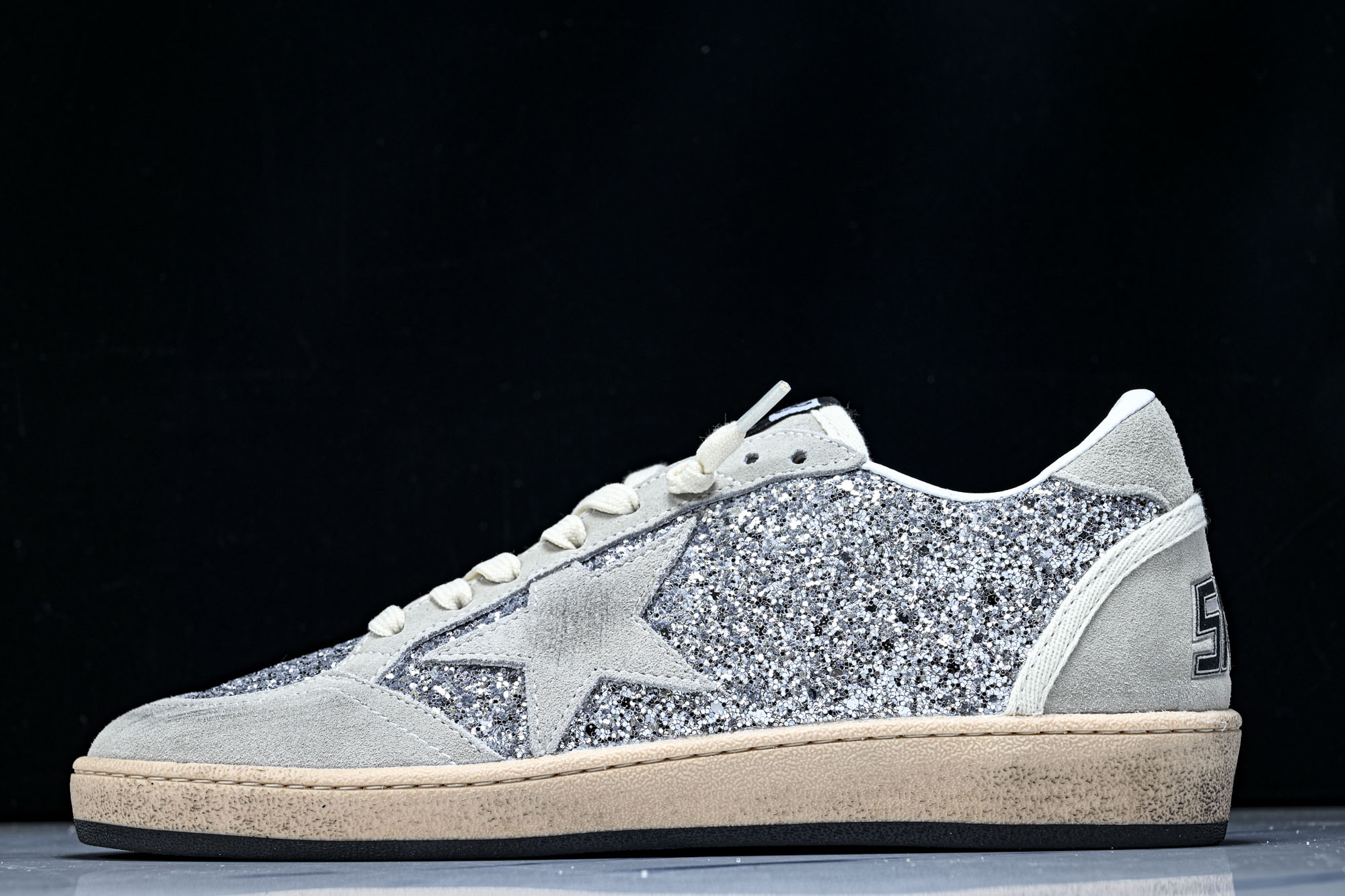 Golden Goose Ball Star 低帮休闲板鞋 GGDB小脏鞋 亮片 灰棕海淘代购同渠道品质