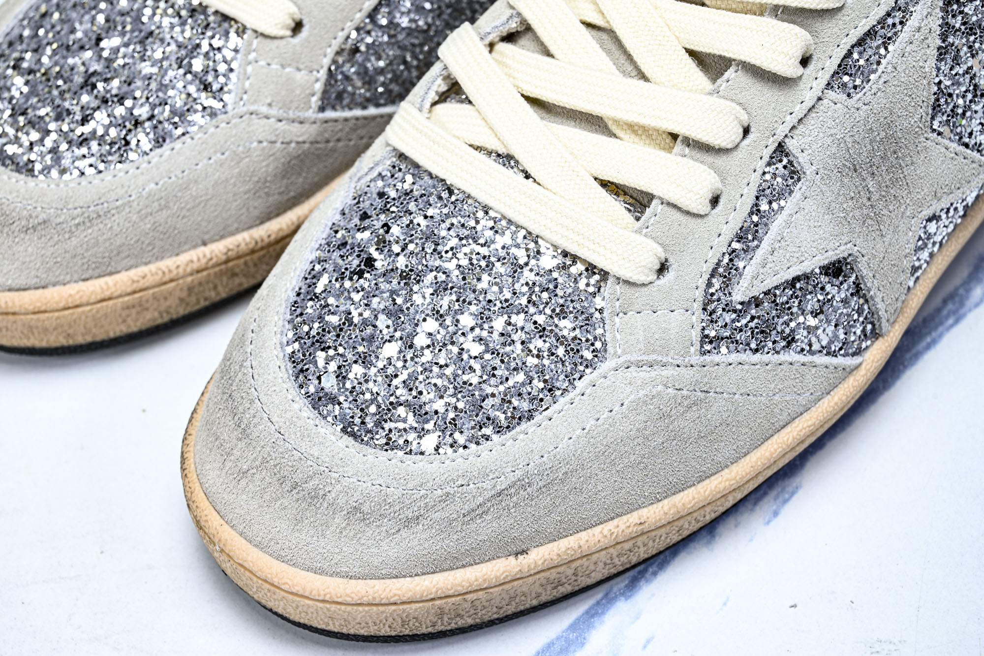 Golden Goose Ball Star 低帮休闲板鞋 GGDB小脏鞋 亮片 灰棕海淘代购同渠道品质