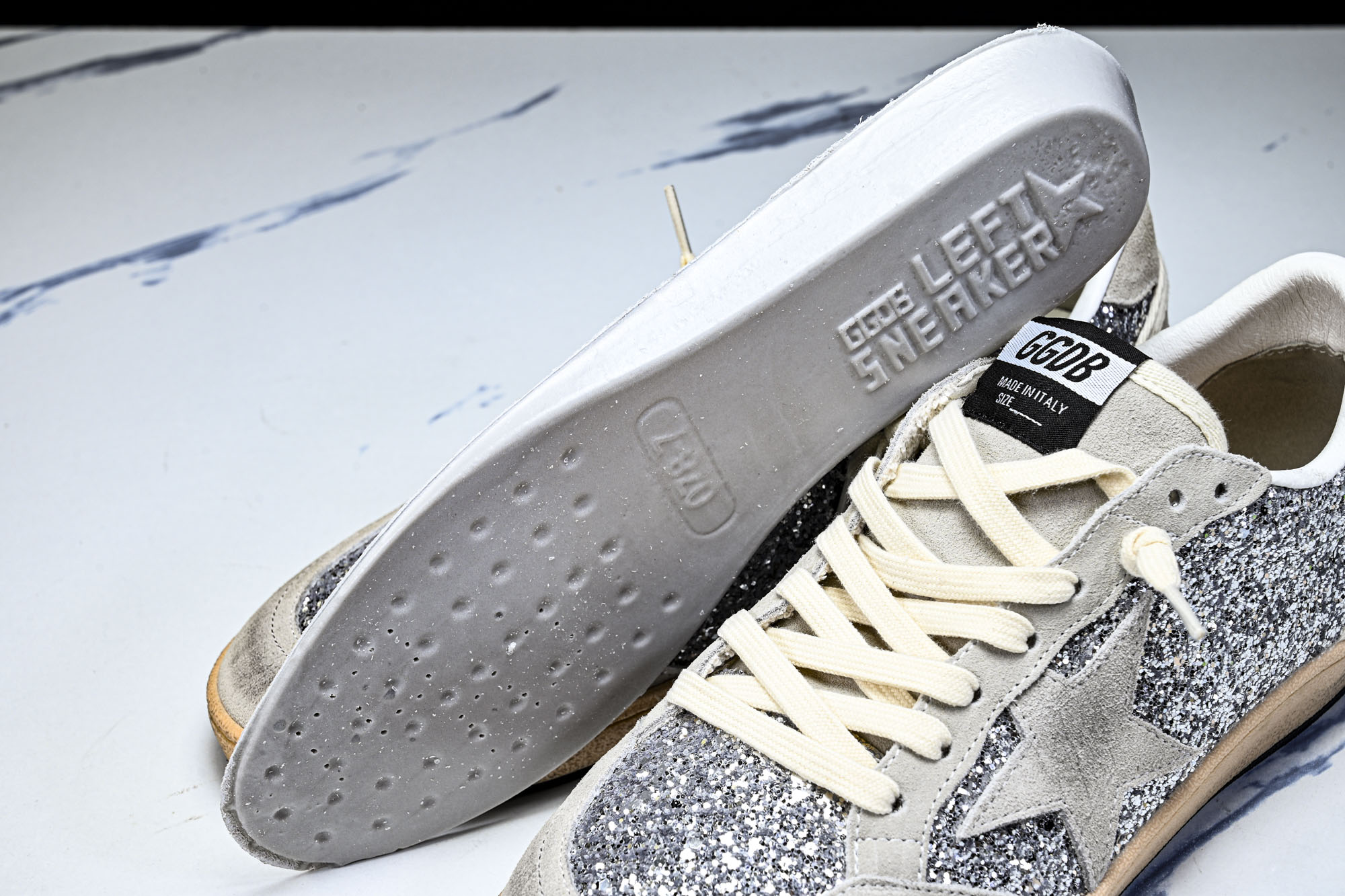 Golden Goose Ball Star 低帮休闲板鞋 GGDB小脏鞋 亮片 灰棕海淘代购同渠道品质