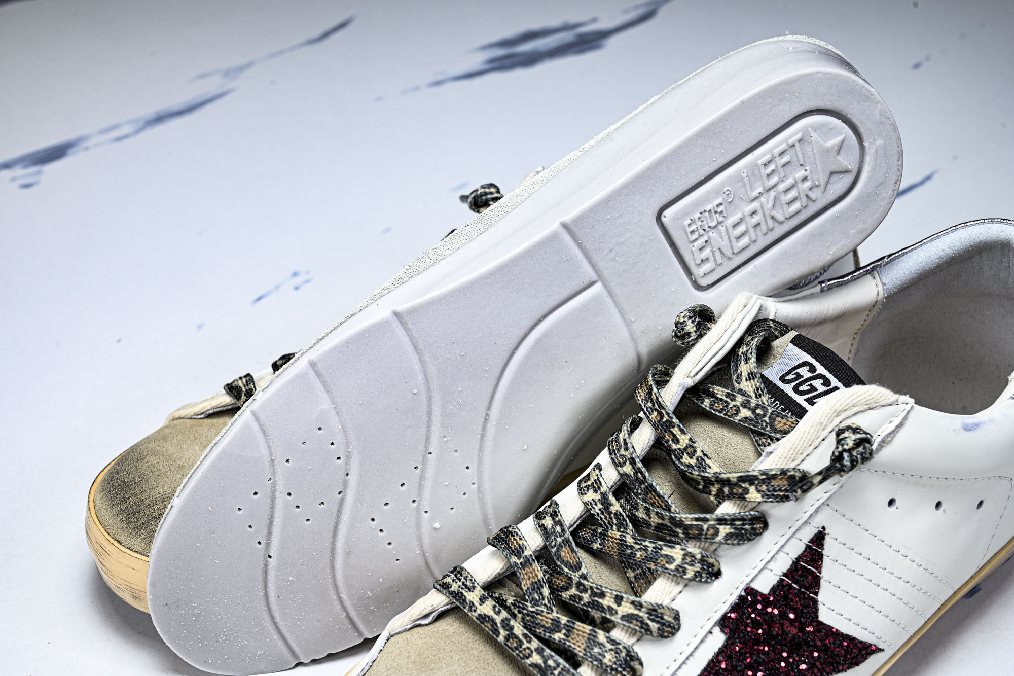 Golden Goose Ball Star 低帮休闲板鞋 GGDB小脏鞋 白棕 豹纹星海淘代购同渠道品