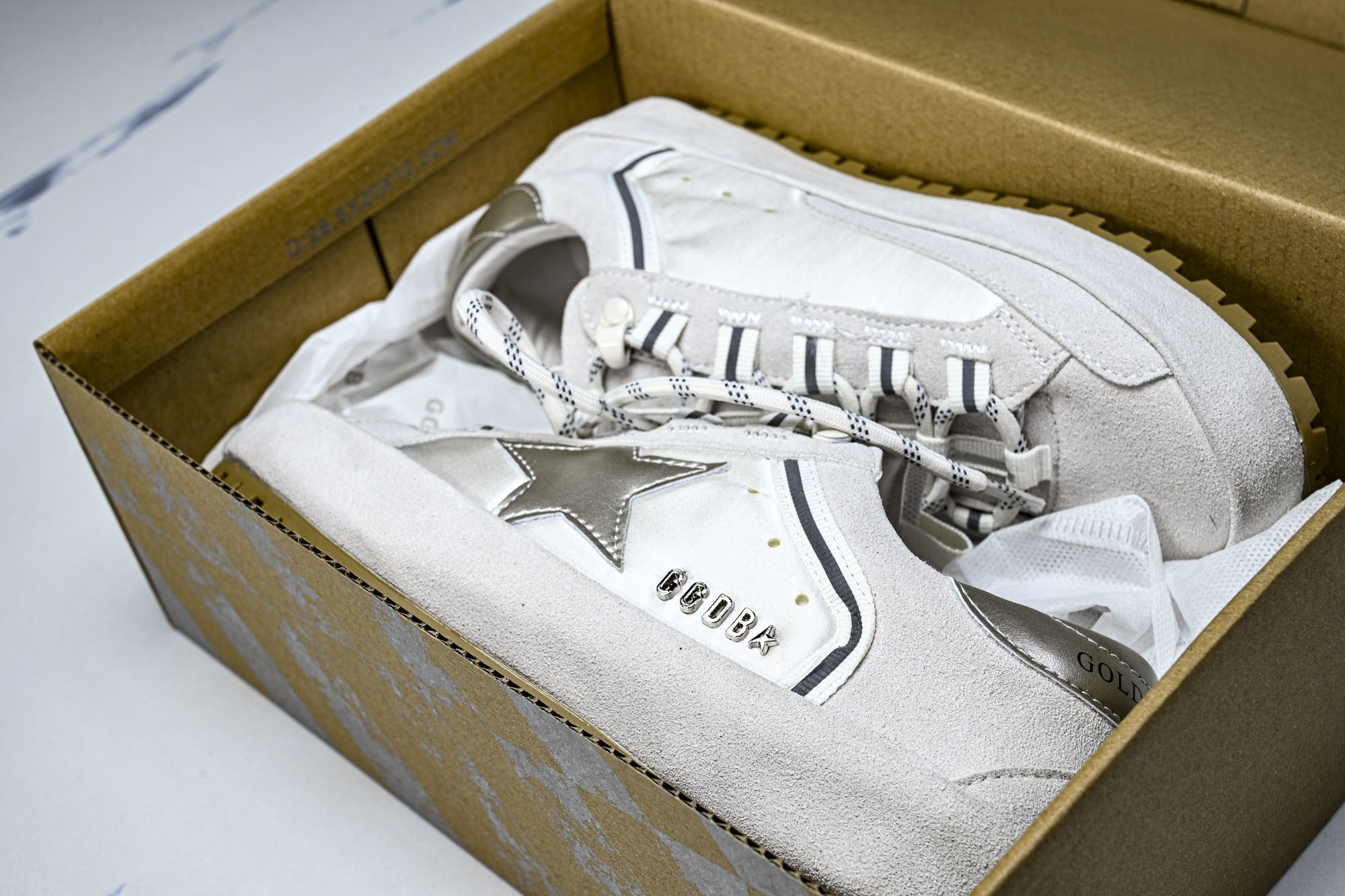 Golden Goose GGDB 麂皮拼接厚底系带休闲鞋女板鞋_CM_1 #YZ006Golden G