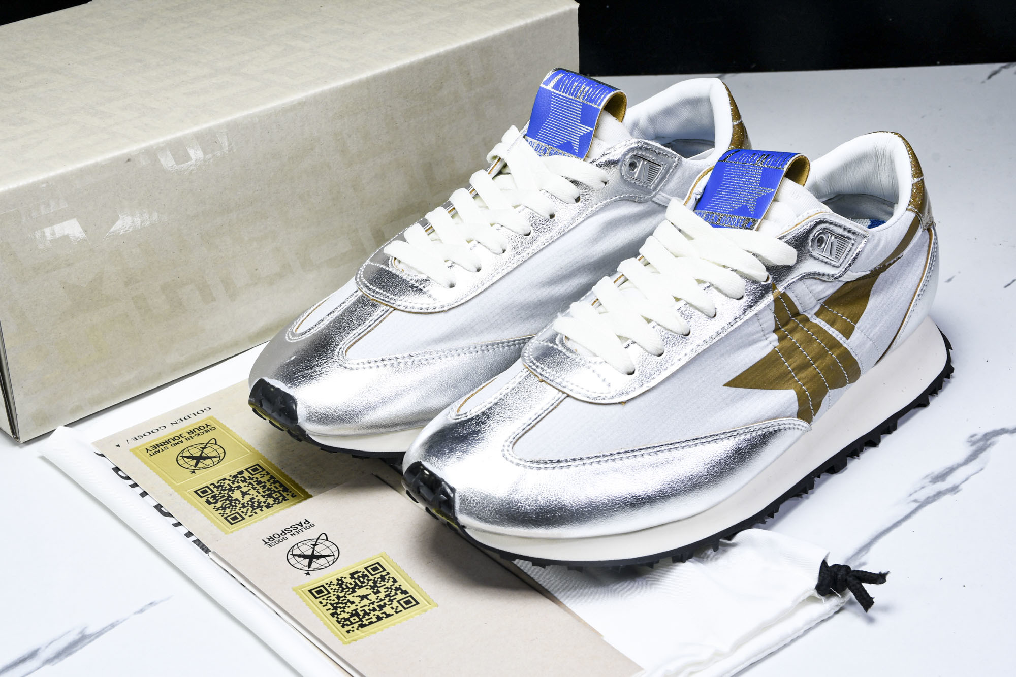 Golden Goose Marathon  舒适运动低帮生活休闲鞋_CM_1 #YZ006GGDB M
