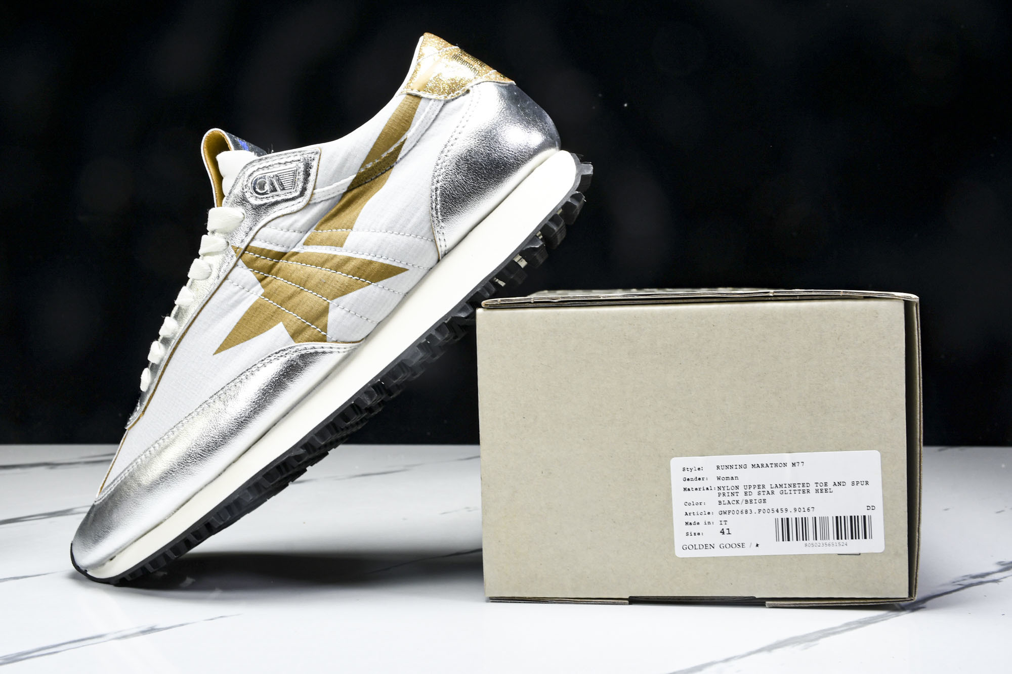 Golden Goose Marathon  舒适运动低帮生活休闲鞋_CM_1 #YZ006GGDB M