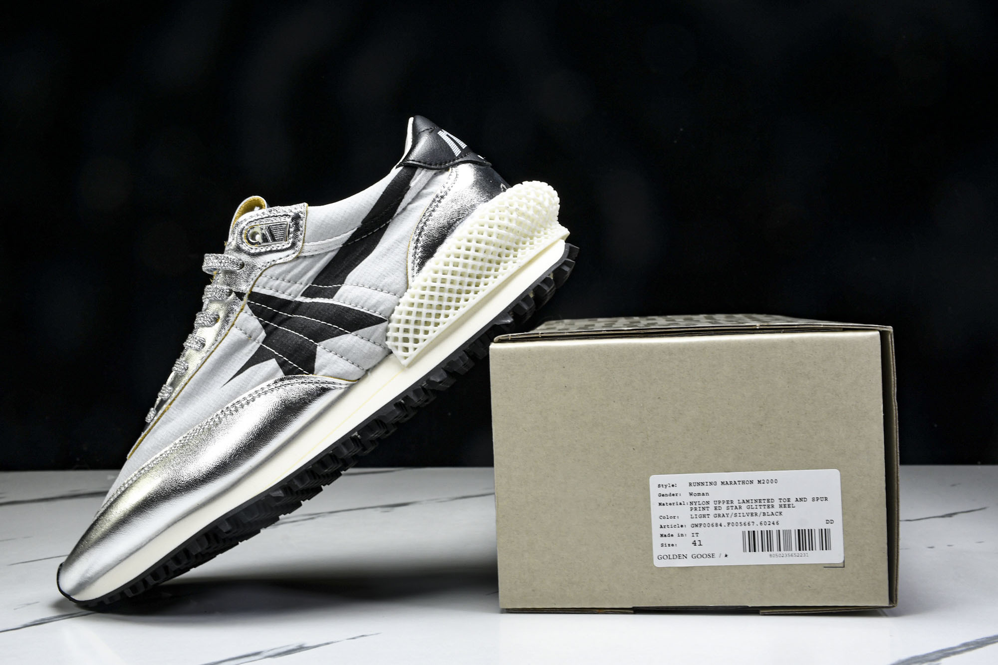 Golden Goose Marathon  舒适运动低帮生活休闲鞋_CM_5 #YZ006GGDB M