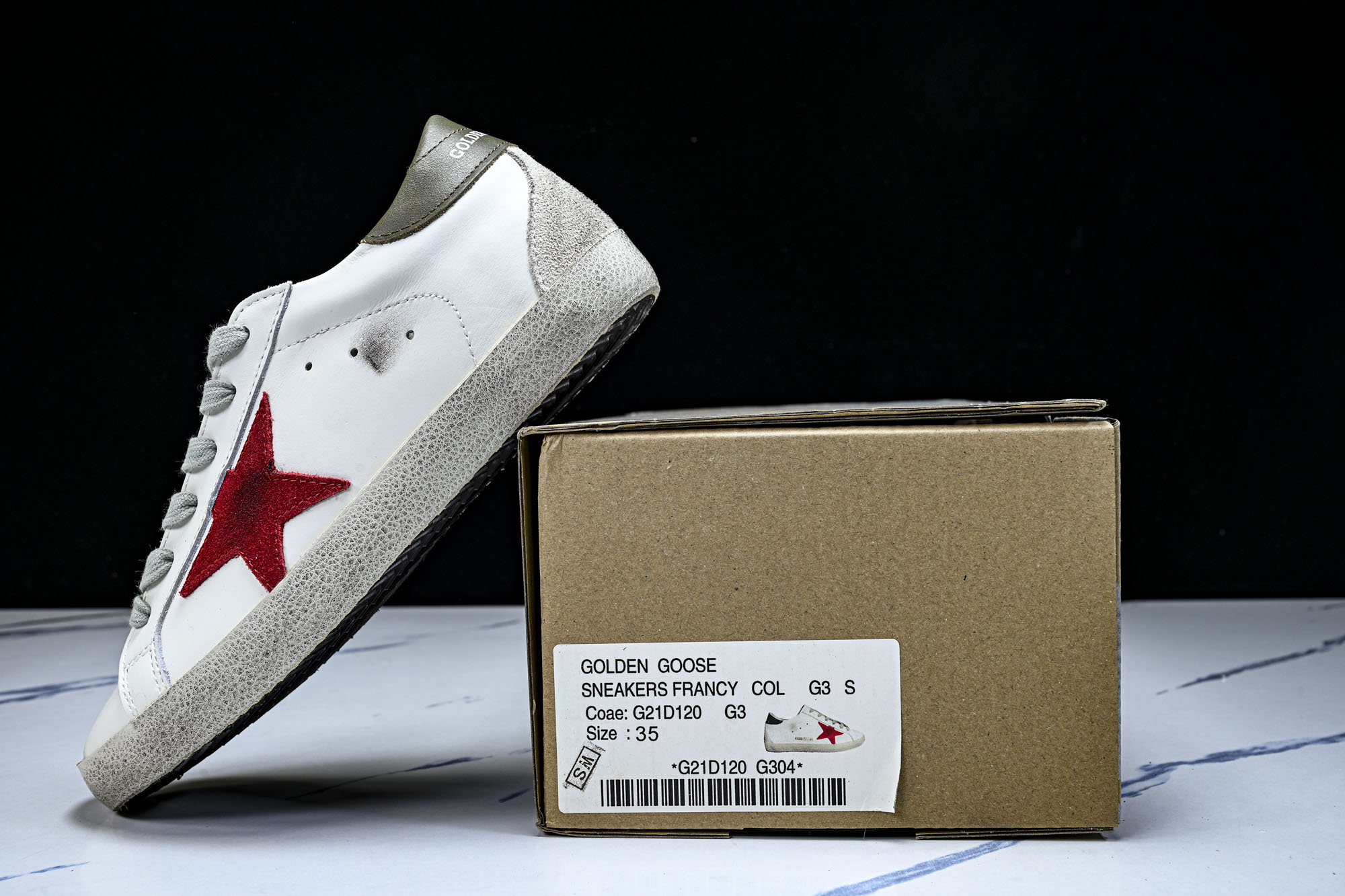 Golden Goose 男女同款Superstar星星低帮休闲鞋脏脏鞋 #YZ006超强性价比    