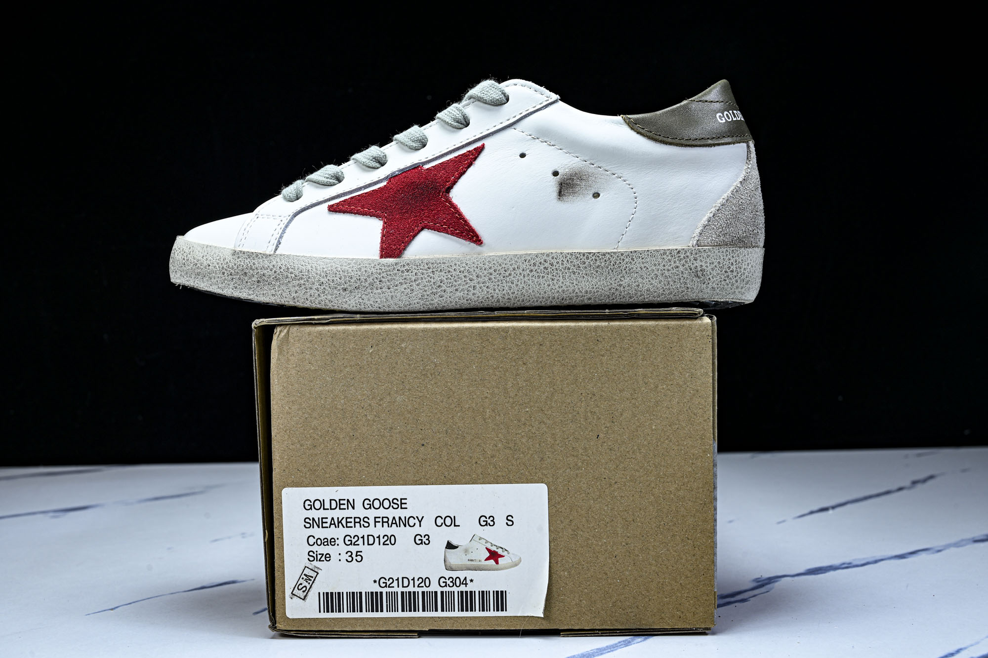 Golden Goose 男女同款Superstar星星低帮休闲鞋脏脏鞋 #YZ006超强性价比    