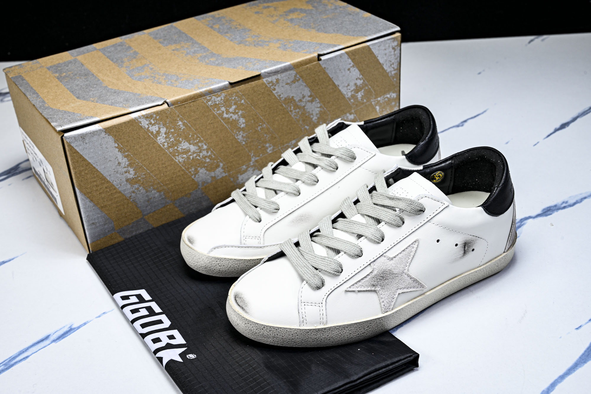 Golden Goose 男女同款Superstar星星低帮休闲鞋脏脏鞋_CM_2 #YZ006超强性价