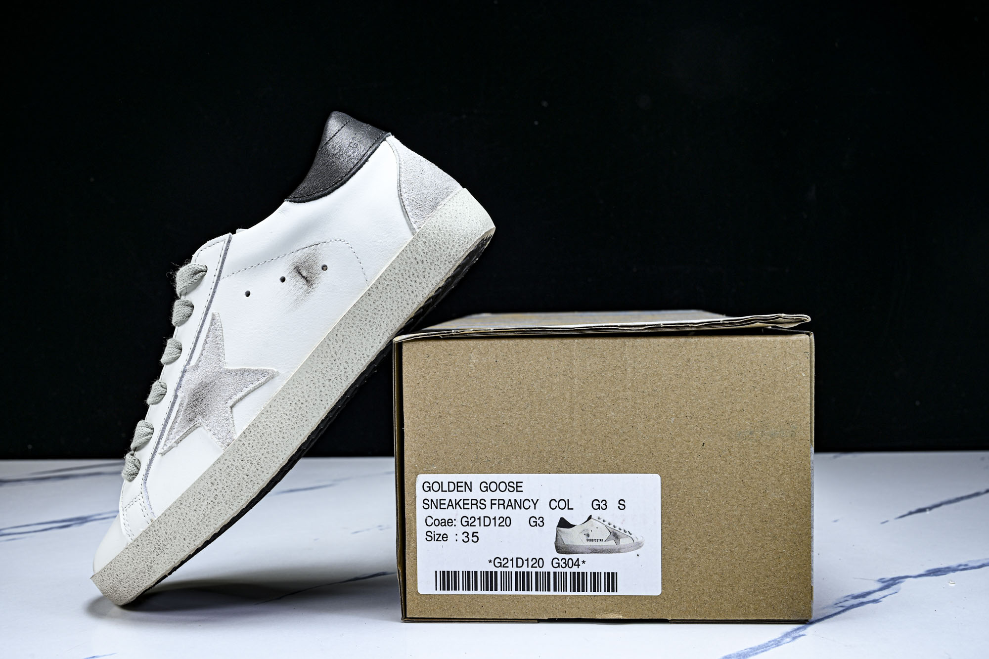 Golden Goose 男女同款Superstar星星低帮休闲鞋脏脏鞋_CM_2 #YZ006超强性价