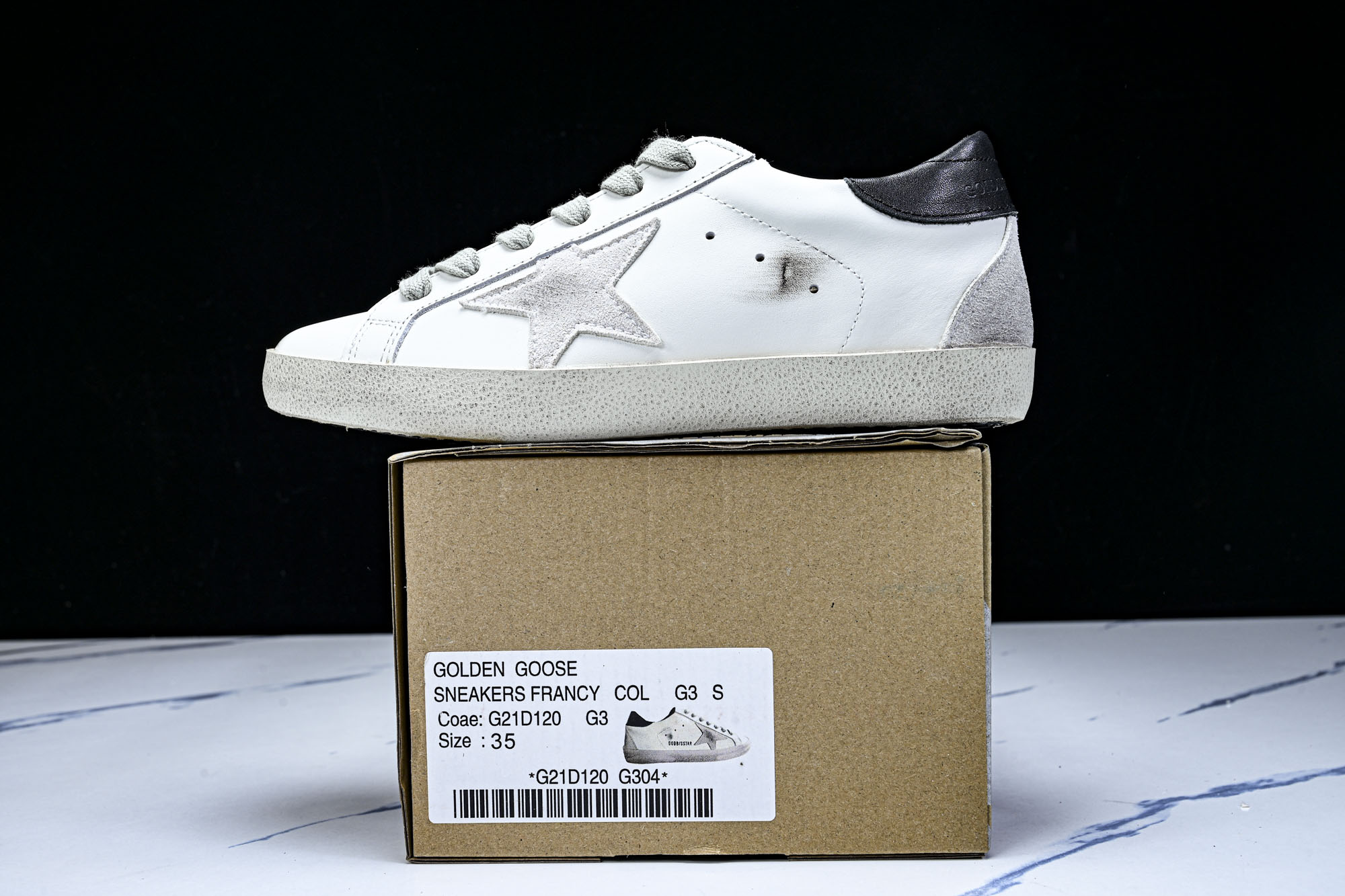 Golden Goose 男女同款Superstar星星低帮休闲鞋脏脏鞋_CM_2 #YZ006超强性价