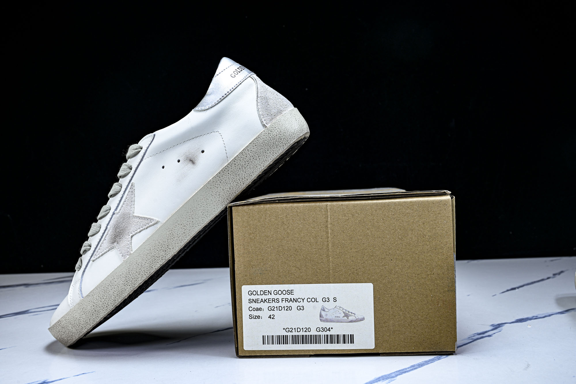 Golden Goose 男女同款Superstar星星低帮休闲鞋脏脏鞋_CM_3 #YZ006超强性价
