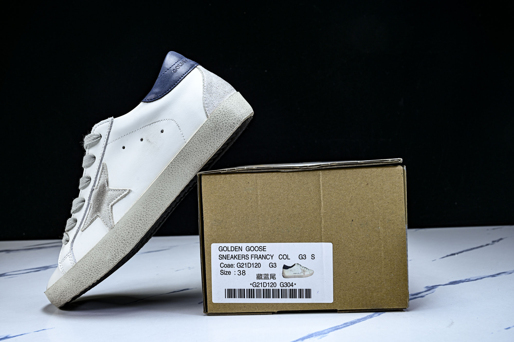 Golden Goose 男女同款Superstar星星低帮休闲鞋脏脏鞋_CM_4 #YZ006超强性价