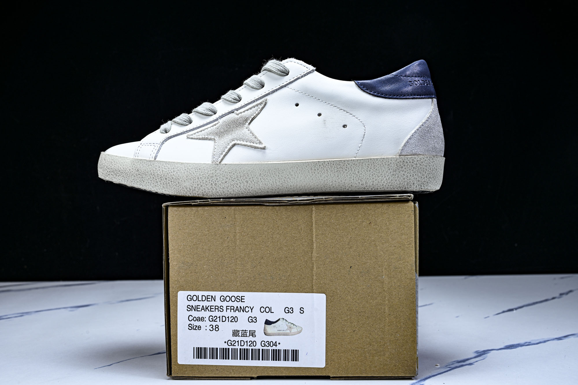 Golden Goose 男女同款Superstar星星低帮休闲鞋脏脏鞋_CM_4 #YZ006超强性价