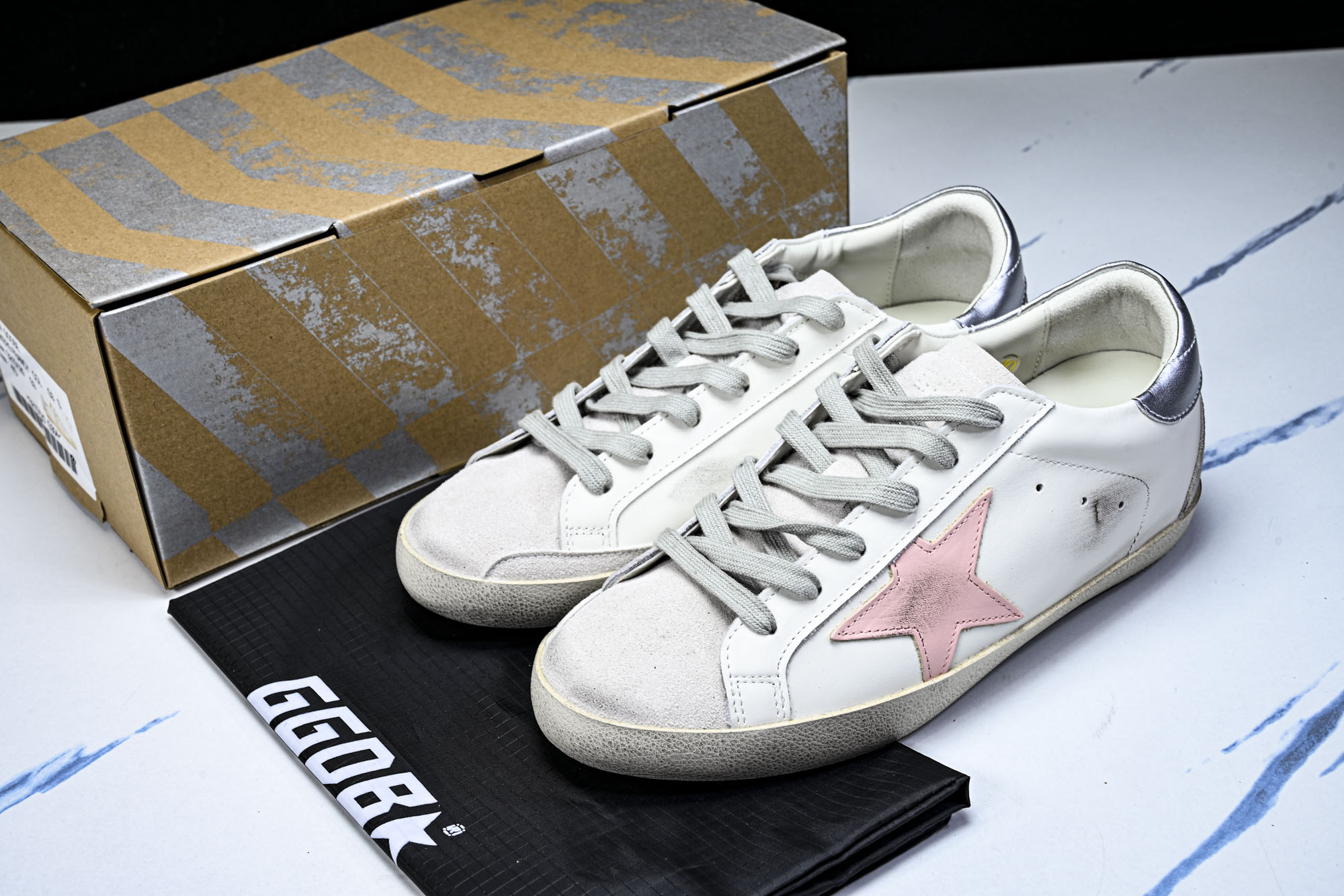 Golden Goose 男女同款Superstar星星低帮休闲鞋脏脏鞋_CM_5 #YZ006超强性价
