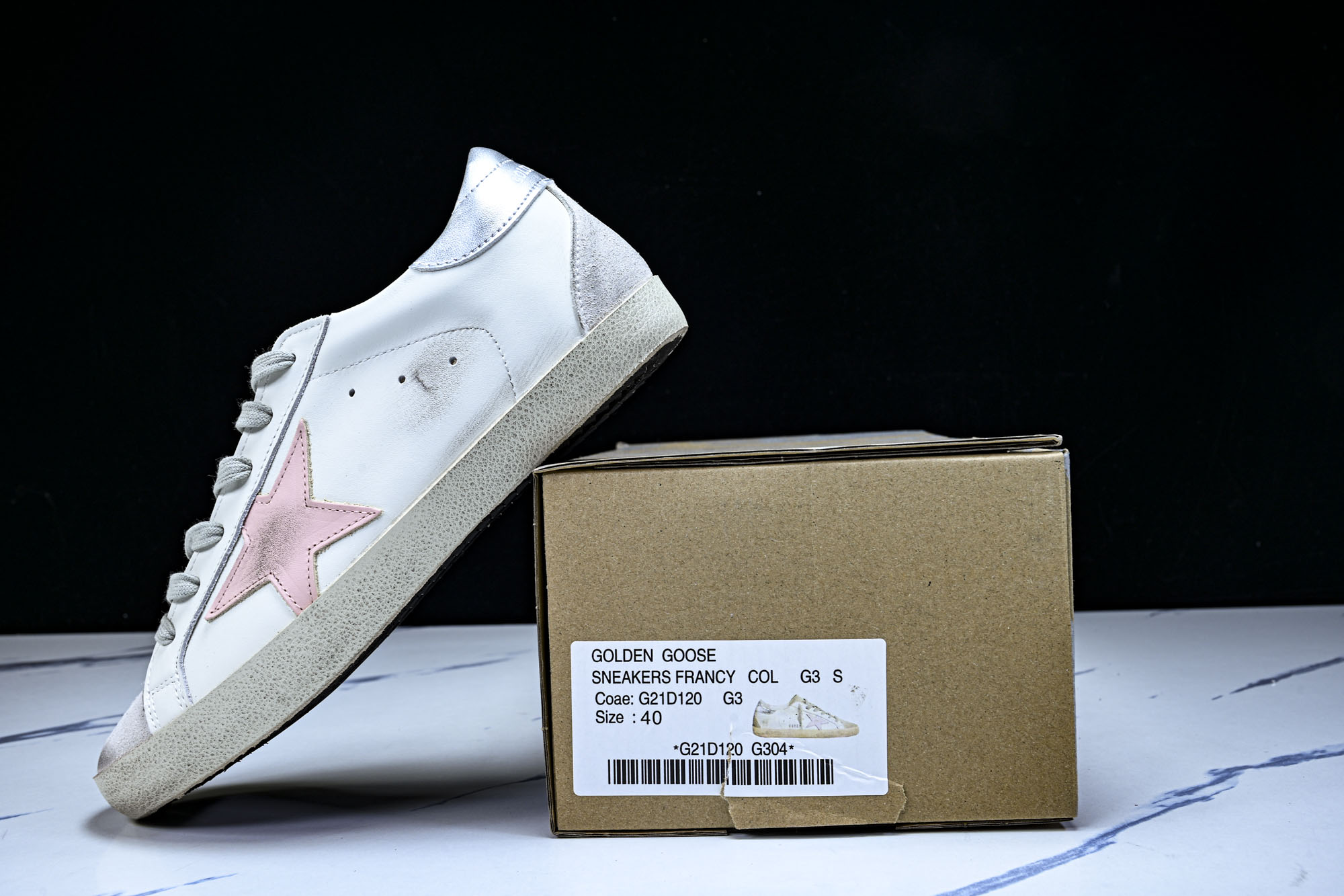 Golden Goose 男女同款Superstar星星低帮休闲鞋脏脏鞋_CM_5 #YZ006超强性价