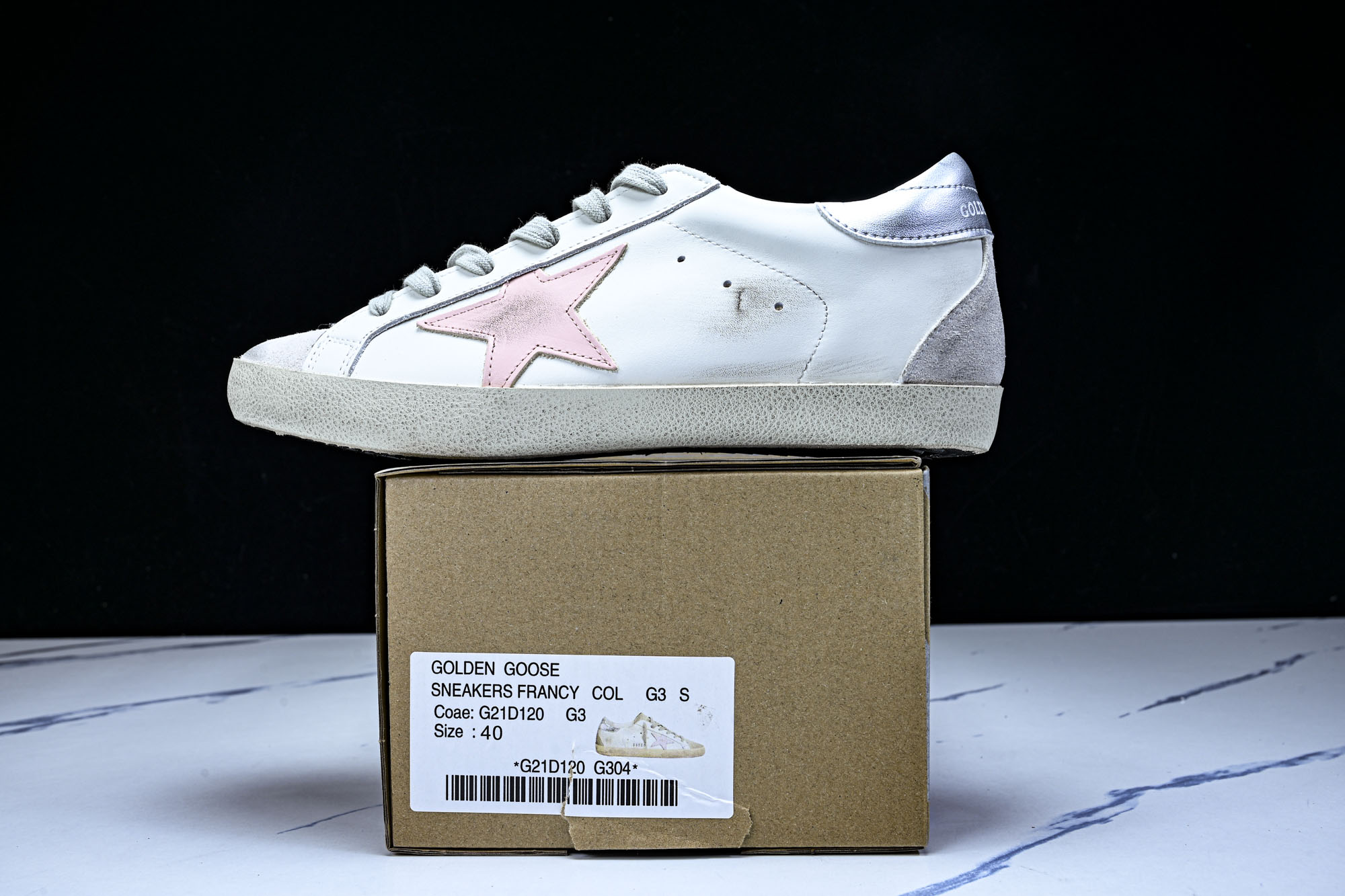 Golden Goose 男女同款Superstar星星低帮休闲鞋脏脏鞋_CM_5 #YZ006超强性价