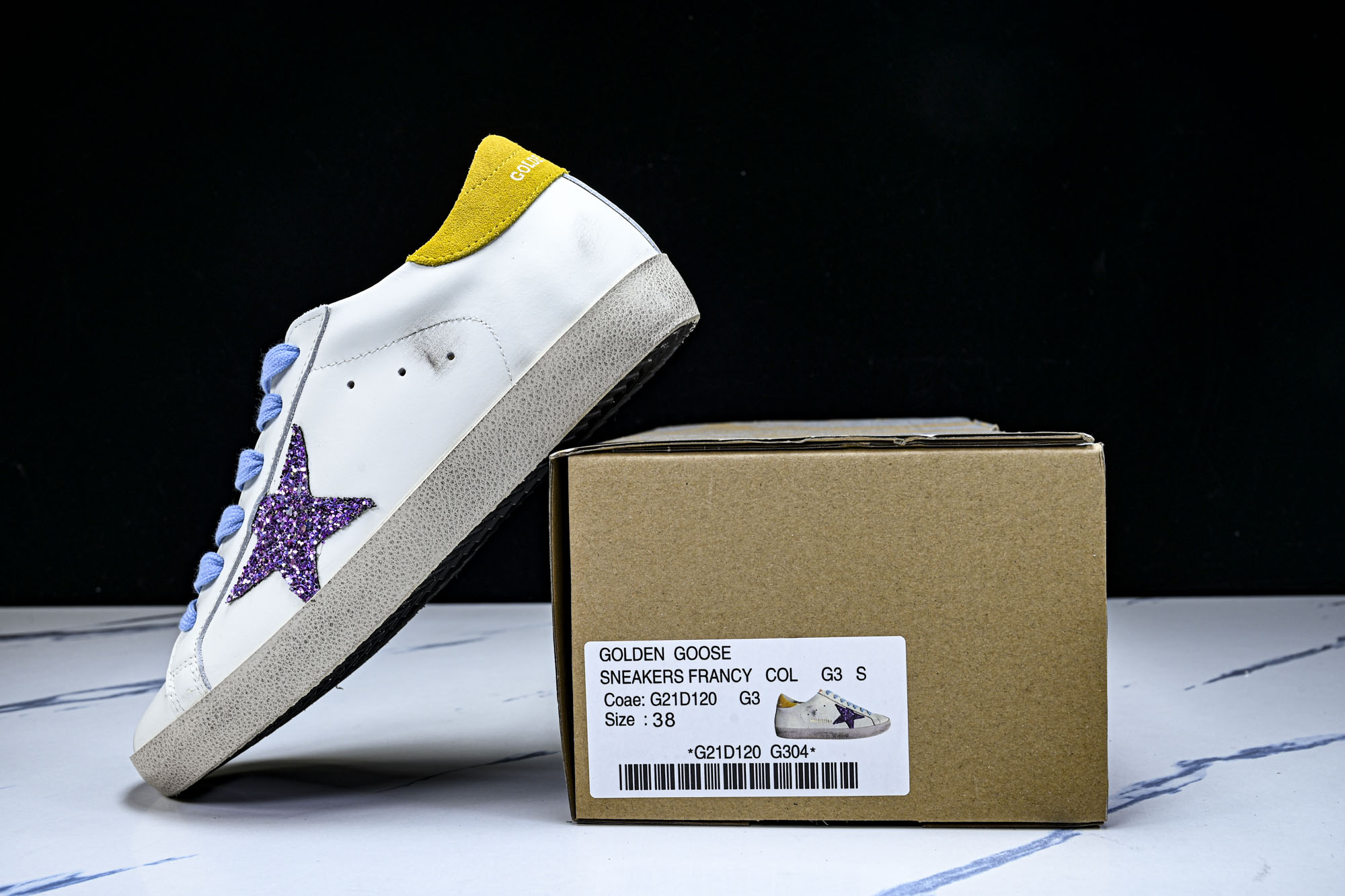 Golden Goose 男女同款Superstar星星低帮休闲鞋脏脏鞋_CM_6 #YZ006超强性价