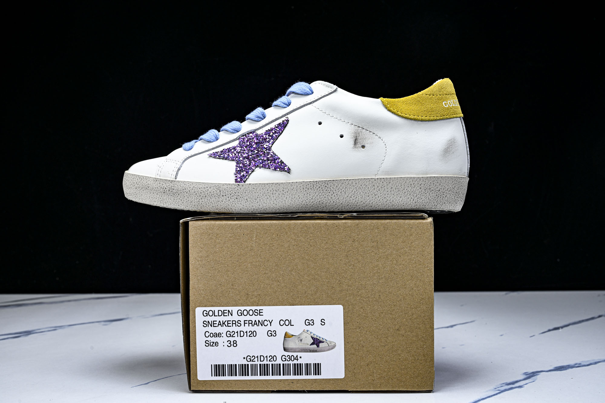 Golden Goose 男女同款Superstar星星低帮休闲鞋脏脏鞋_CM_6 #YZ006超强性价