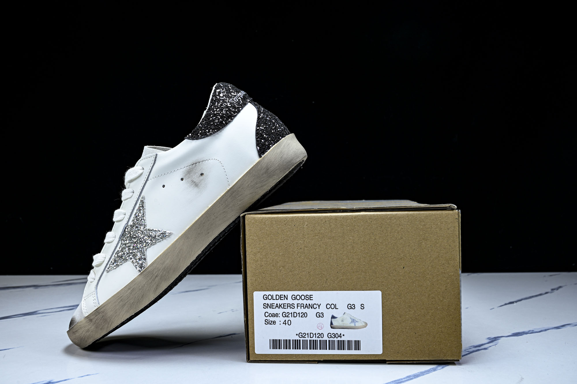 Golden Goose 男女同款Superstar星星低帮休闲鞋脏脏鞋_CM_7 #YZ006超强性价
