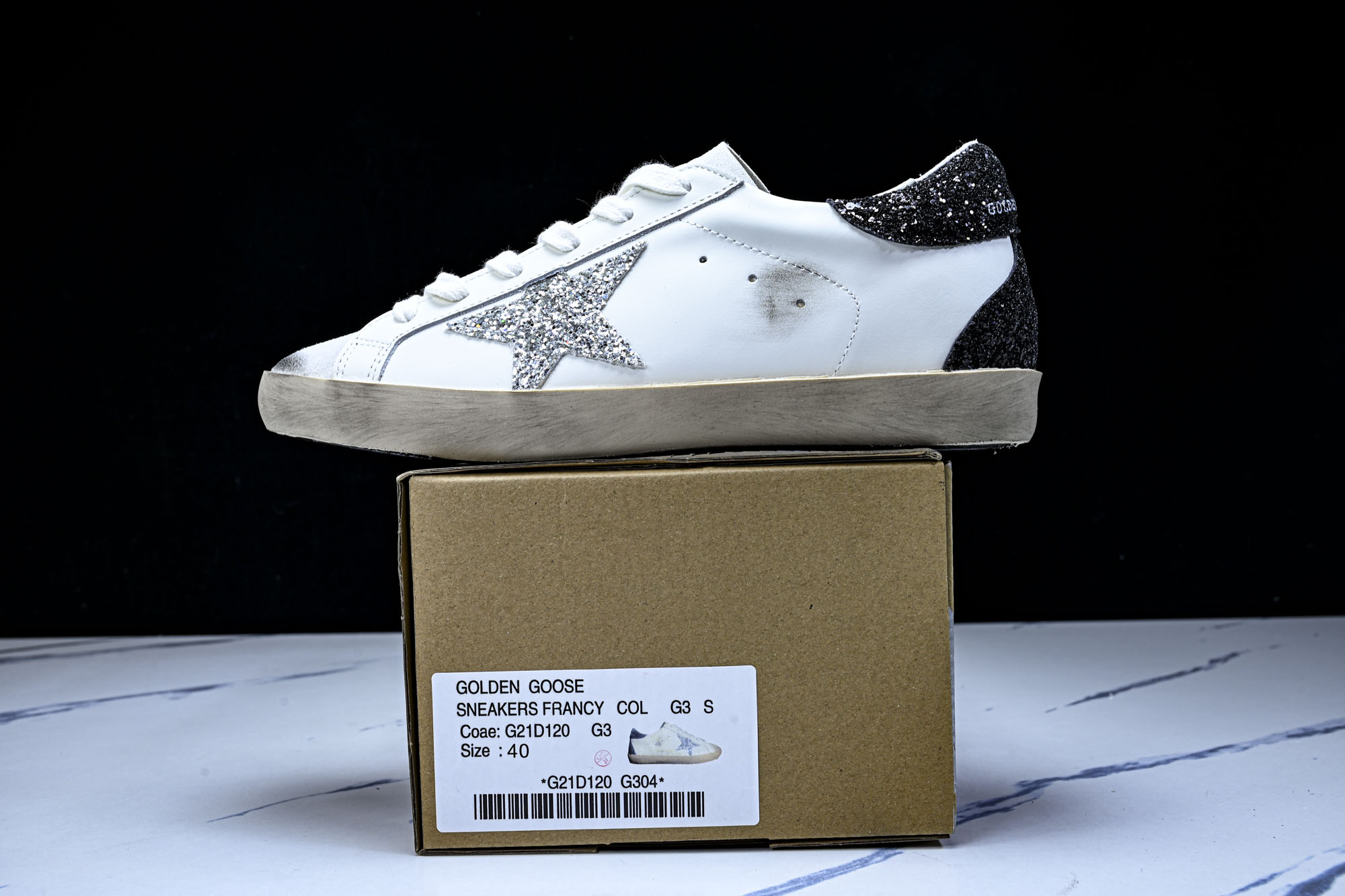 Golden Goose 男女同款Superstar星星低帮休闲鞋脏脏鞋_CM_7 #YZ006超强性价