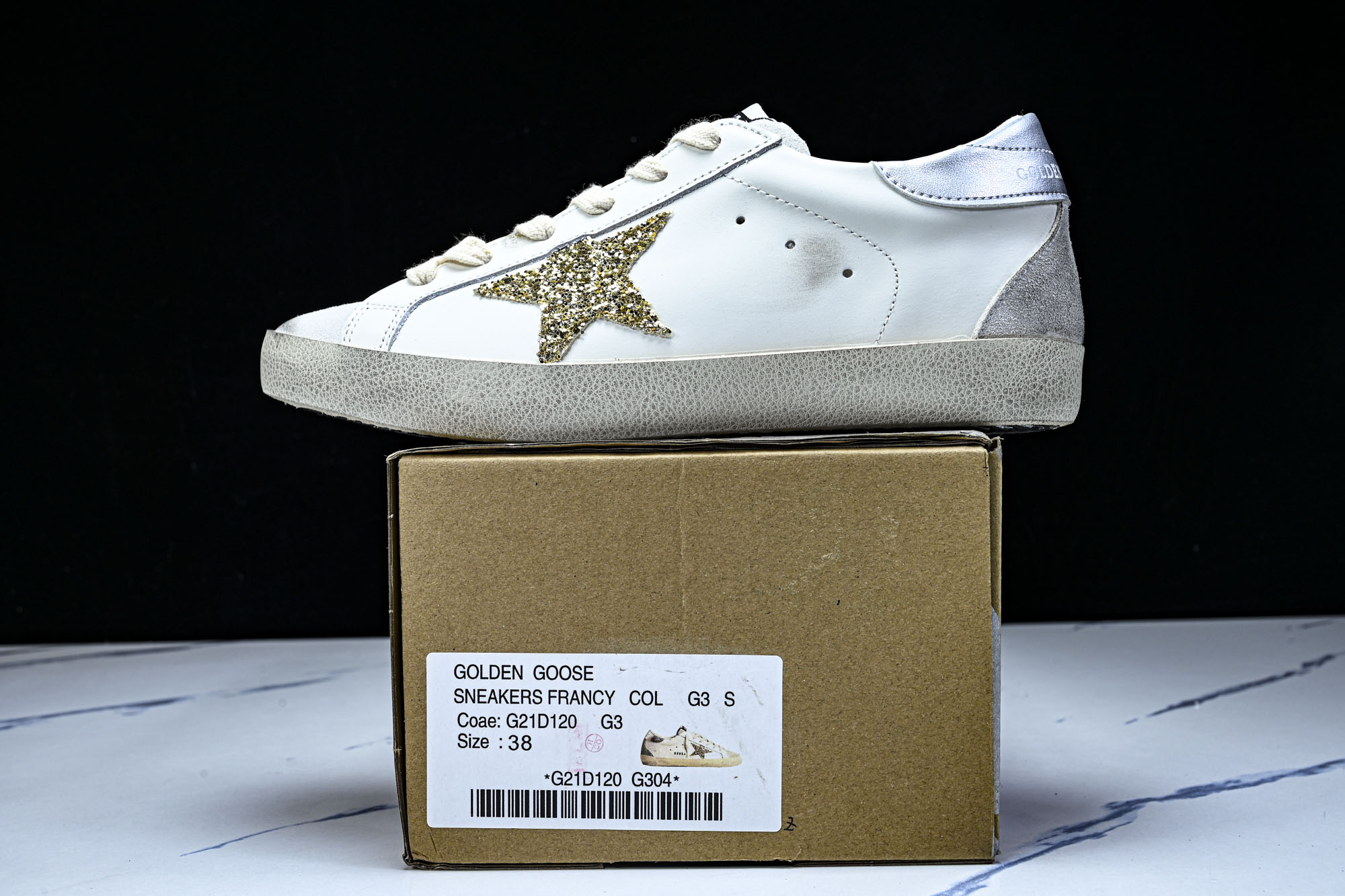 Golden Goose 男女同款Superstar星星低帮休闲鞋脏脏鞋_CM_8 #YZ006超强性价