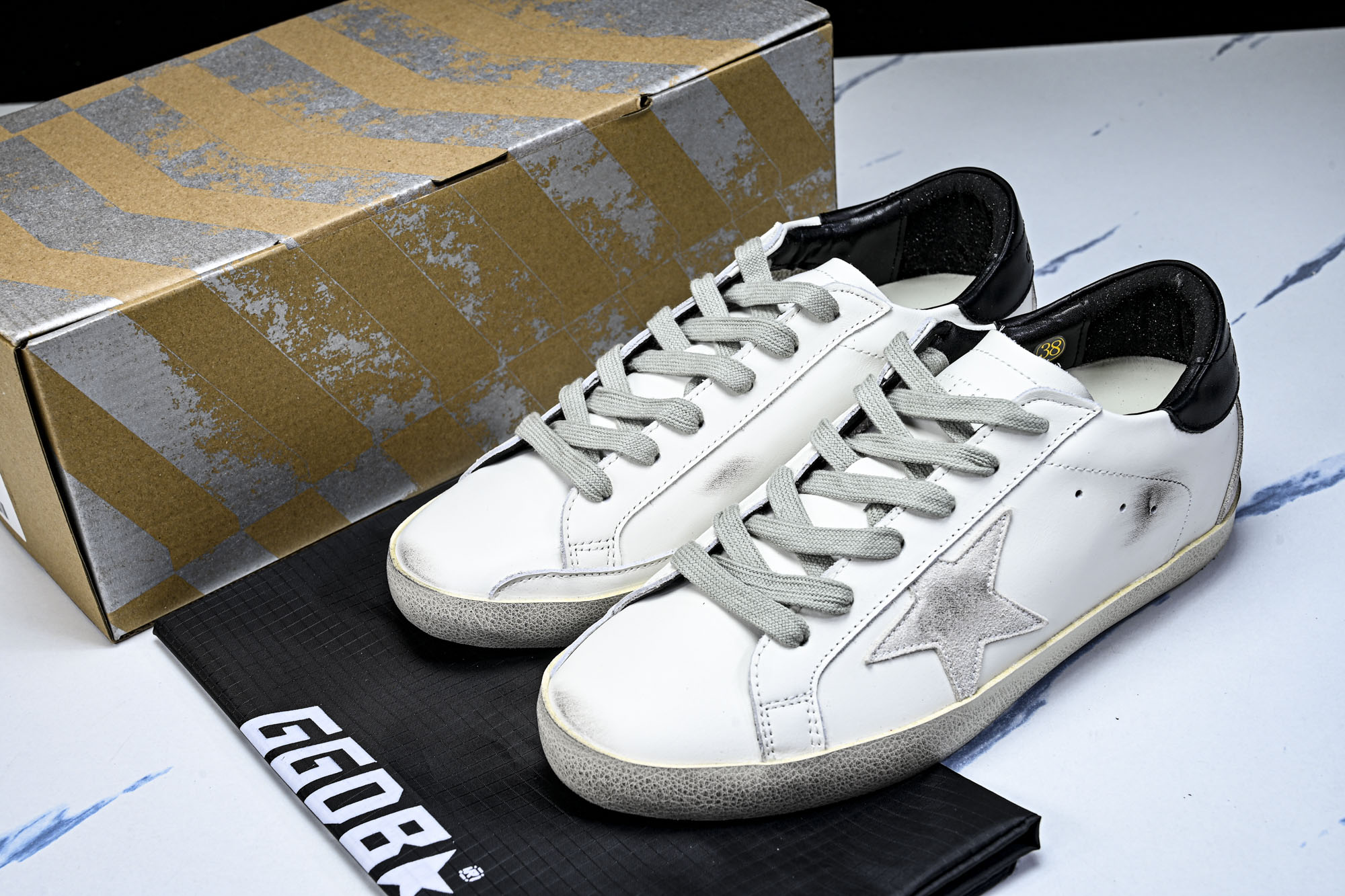 Golden Goose 男女同款Superstar星星低帮休闲鞋脏脏鞋_CM_9 #YZ006超强性价