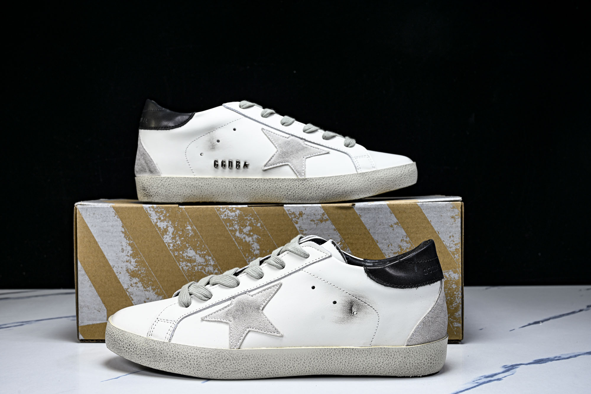 Golden Goose 男女同款Superstar星星低帮休闲鞋脏脏鞋_CM_9 #YZ006超强性价