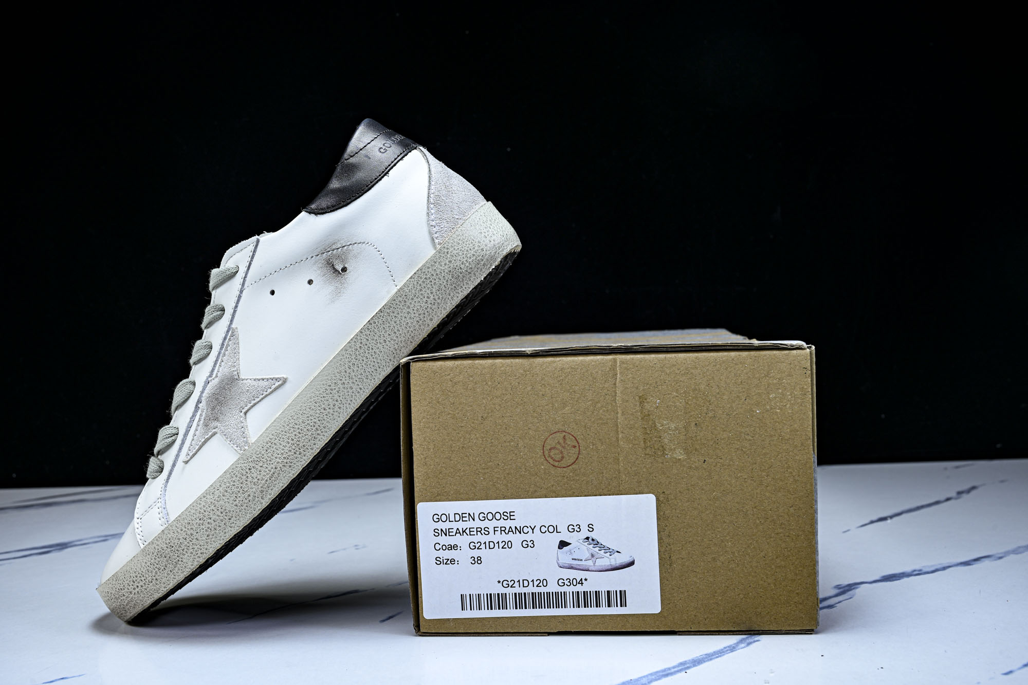 Golden Goose 男女同款Superstar星星低帮休闲鞋脏脏鞋_CM_9 #YZ006超强性价