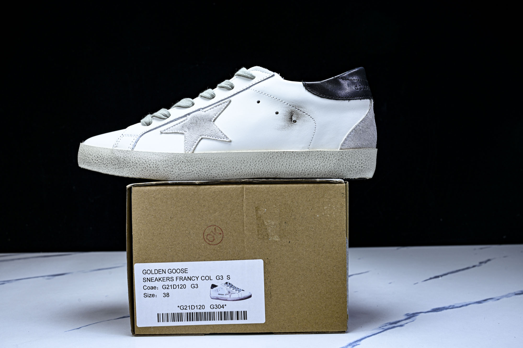 Golden Goose 男女同款Superstar星星低帮休闲鞋脏脏鞋_CM_9 #YZ006超强性价