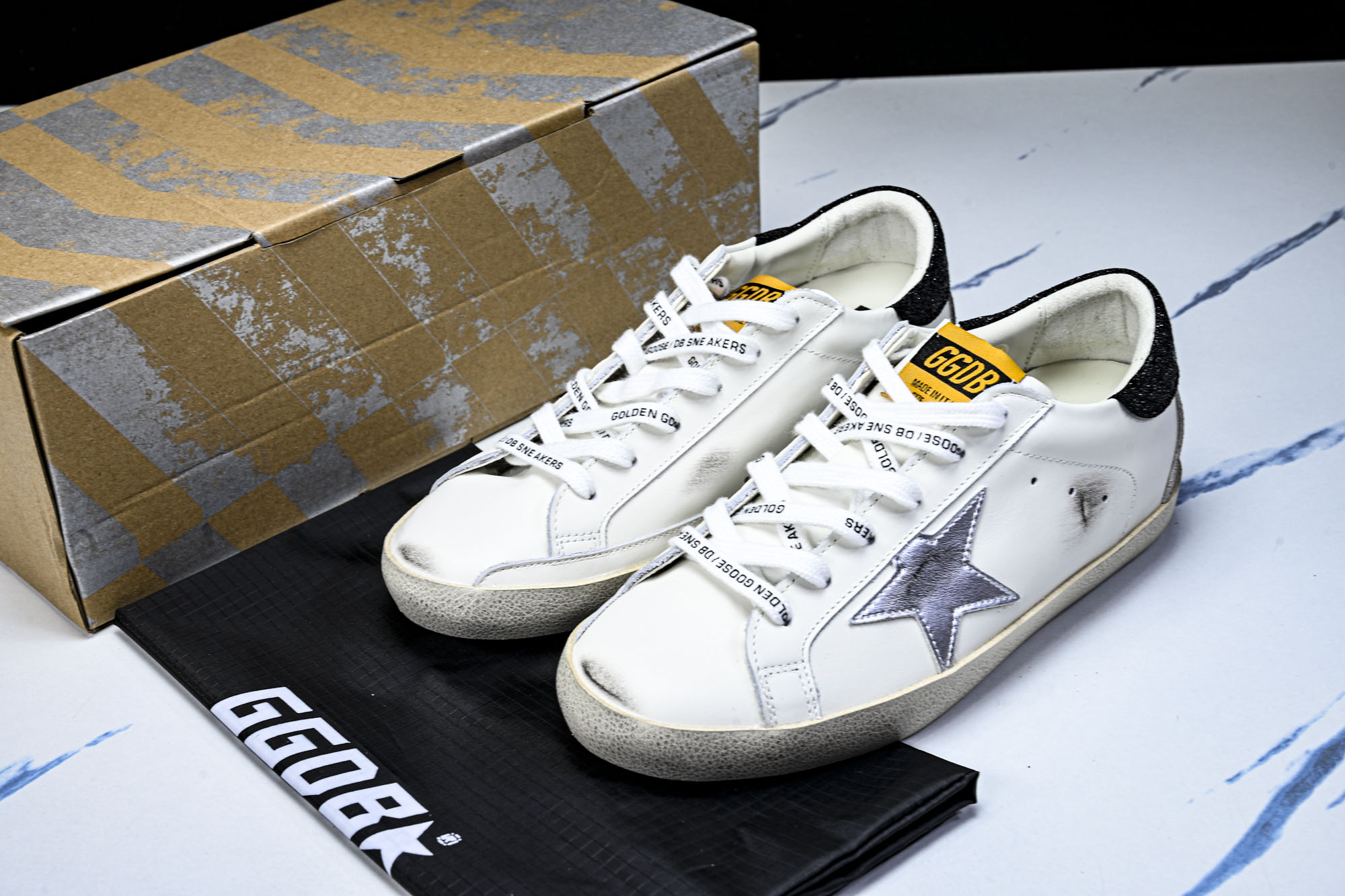 Golden Goose 男女同款Superstar星星低帮休闲鞋脏脏鞋_CM_11 #YZ006超强性