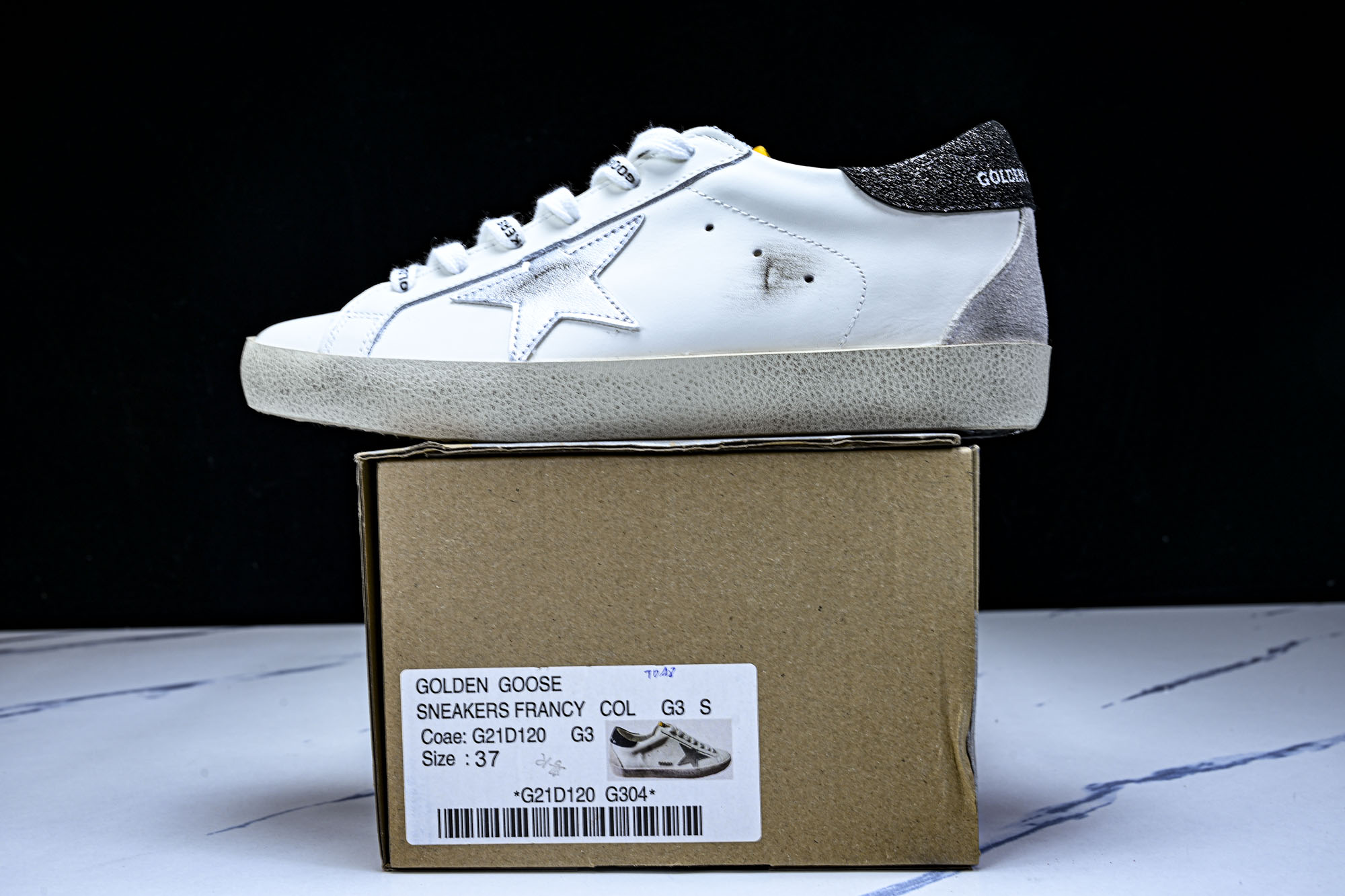 Golden Goose 男女同款Superstar星星低帮休闲鞋脏脏鞋_CM_11 #YZ006超强性