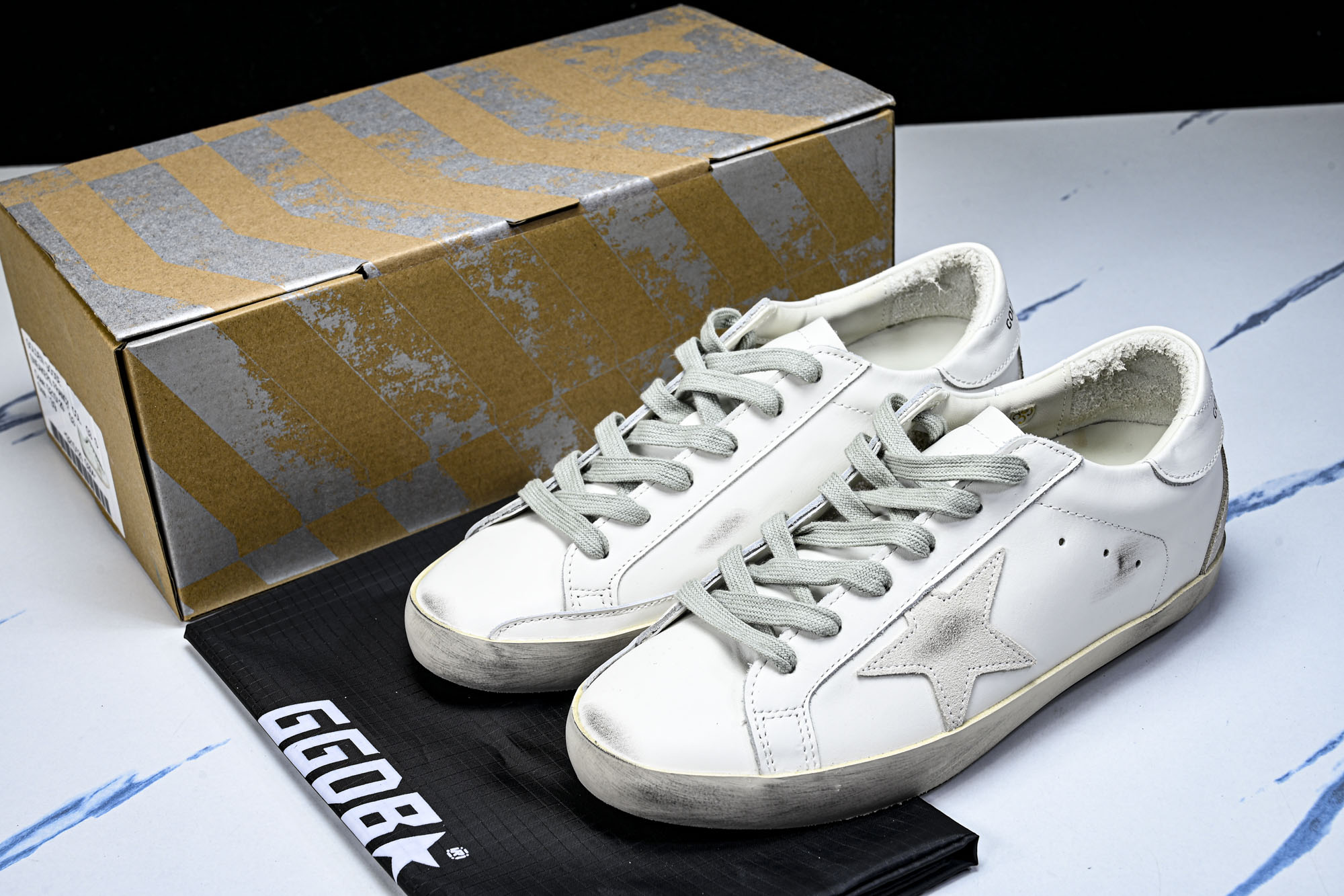 Golden Goose 男女同款Superstar星星低帮休闲鞋脏脏鞋_CM_12 #YZ006超强性