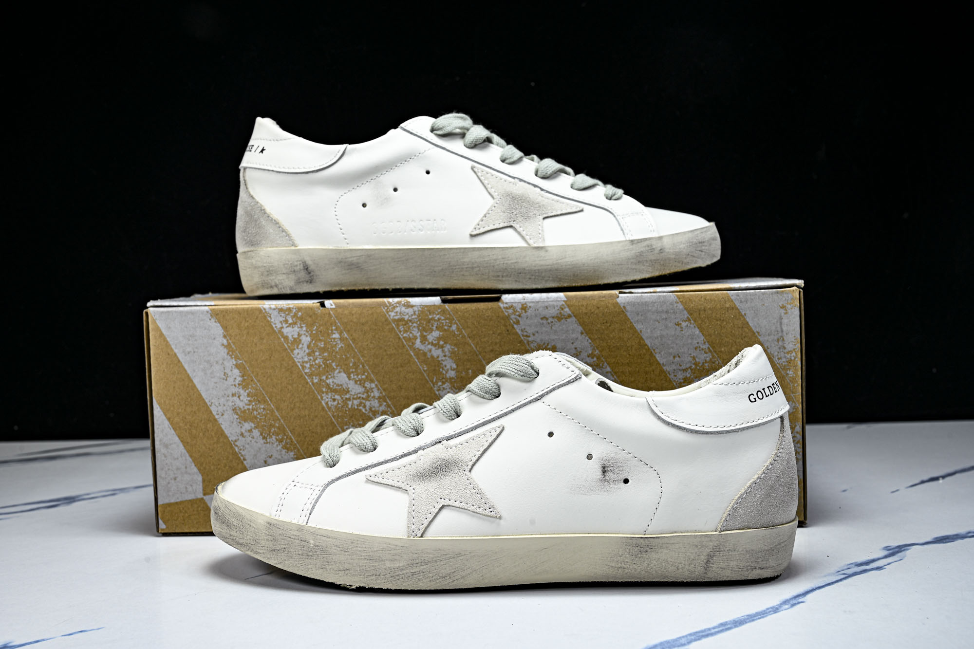 Golden Goose 男女同款Superstar星星低帮休闲鞋脏脏鞋_CM_12 #YZ006超强性