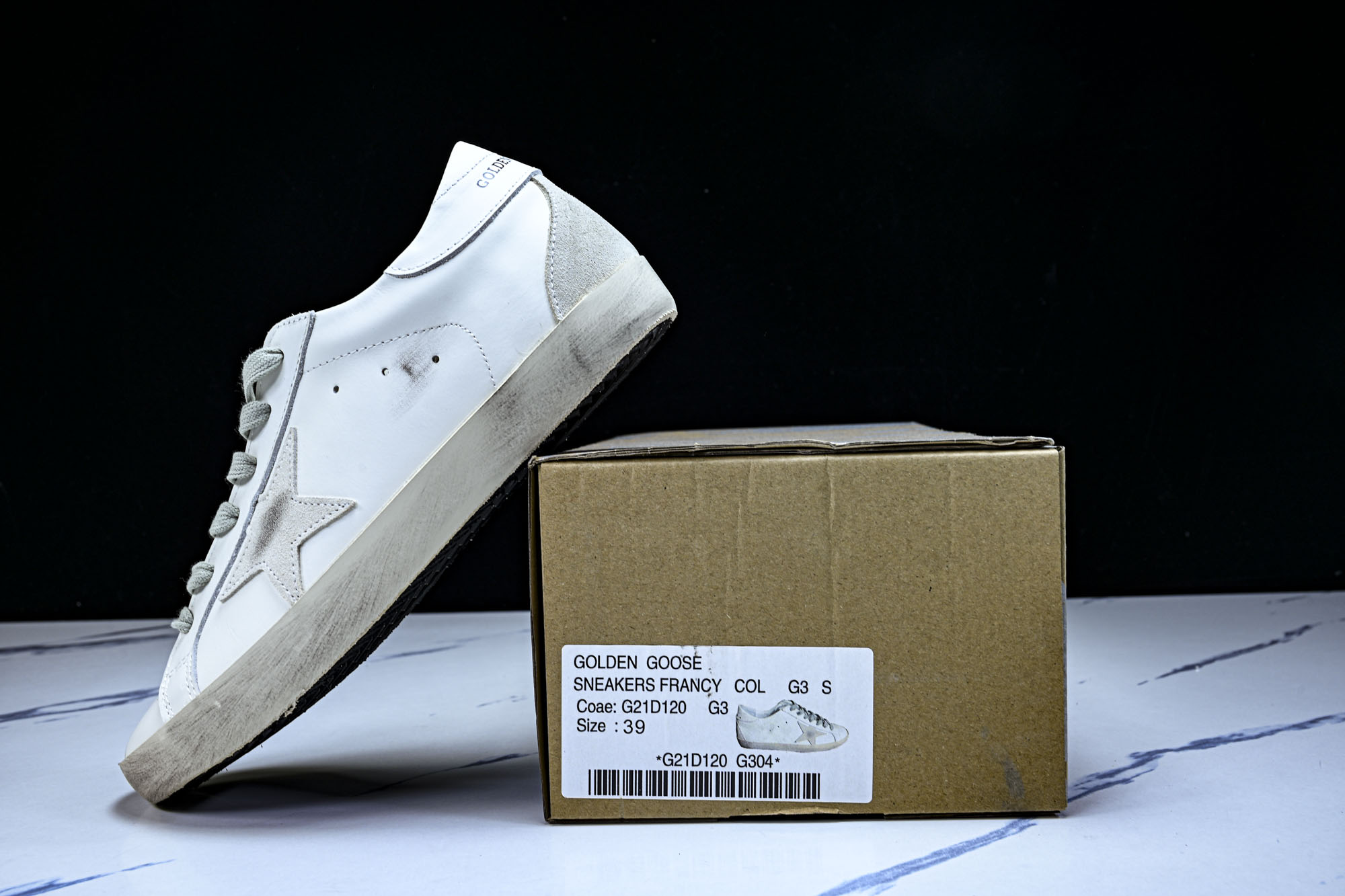 Golden Goose 男女同款Superstar星星低帮休闲鞋脏脏鞋_CM_12 #YZ006超强性