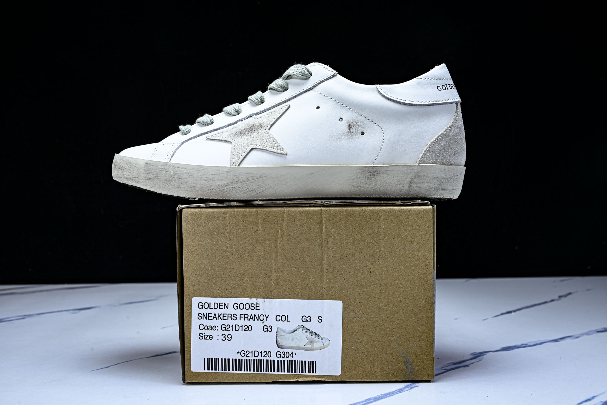 Golden Goose 男女同款Superstar星星低帮休闲鞋脏脏鞋_CM_12 #YZ006超强性