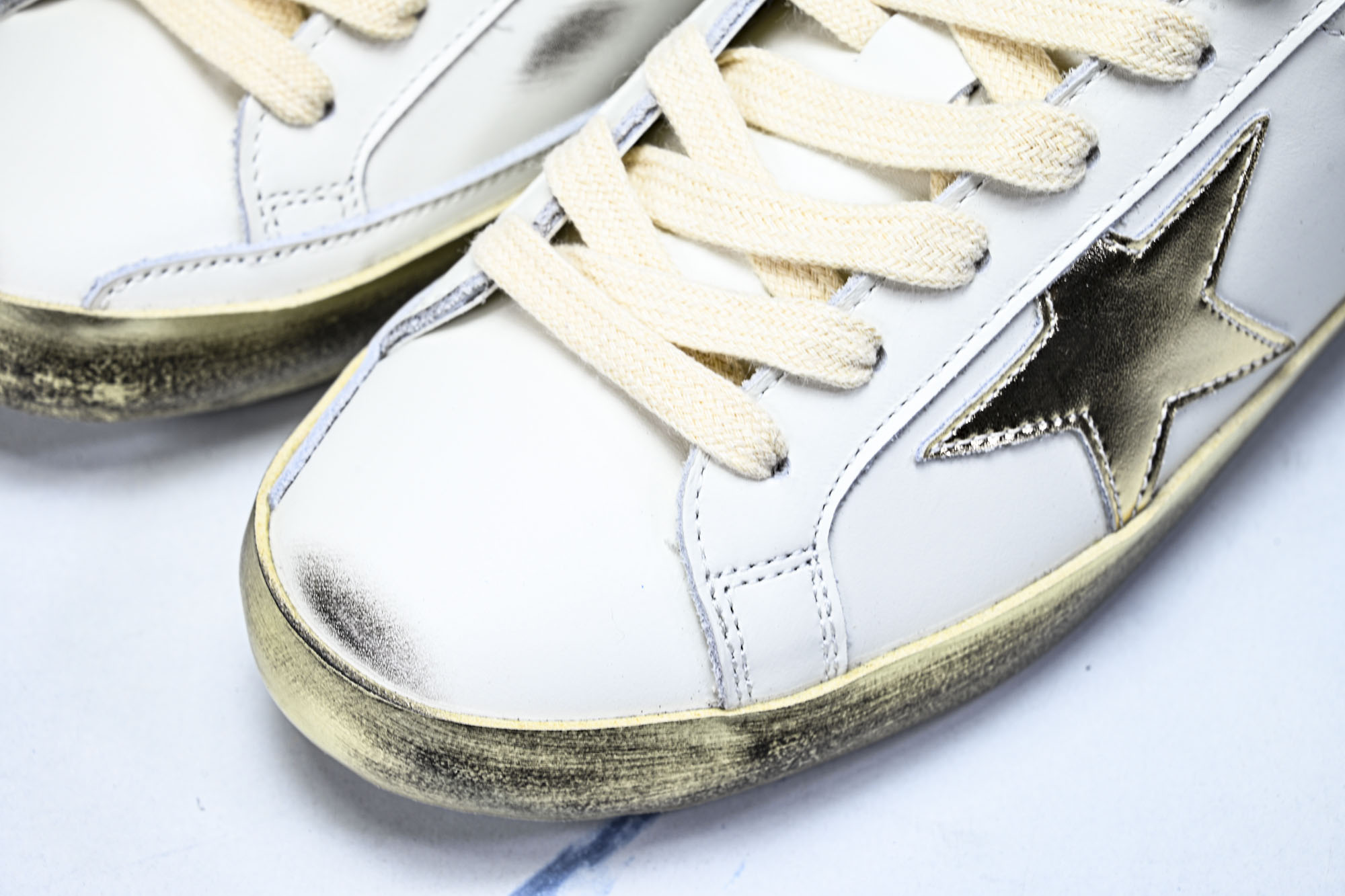 Golden Goose 男女同款Superstar星星低帮休闲鞋脏脏鞋_CM_13 #YZ006超强性