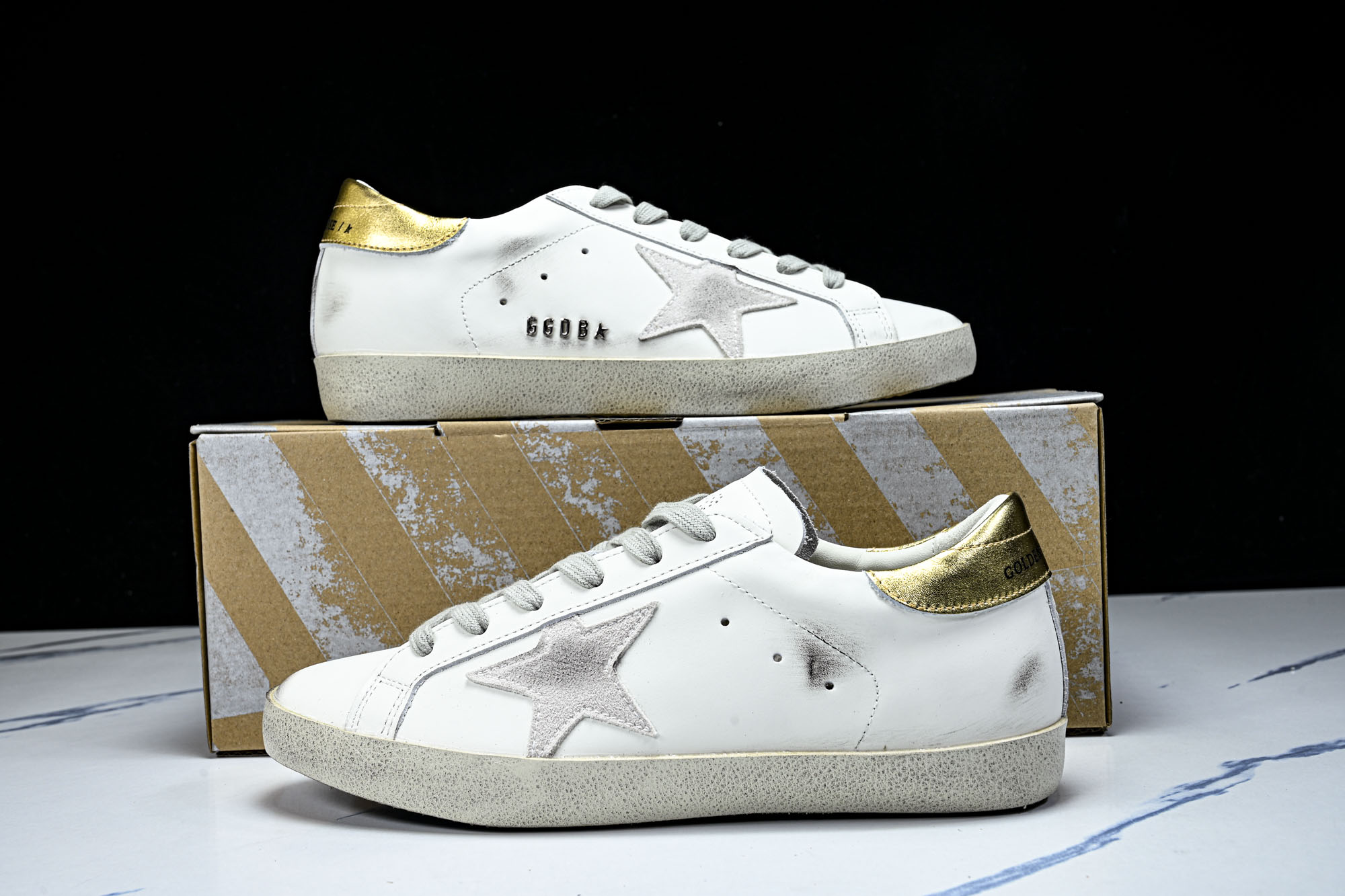 Golden Goose 男女同款Superstar星星低帮休闲鞋脏脏鞋_CM_14 #YZ006超强性