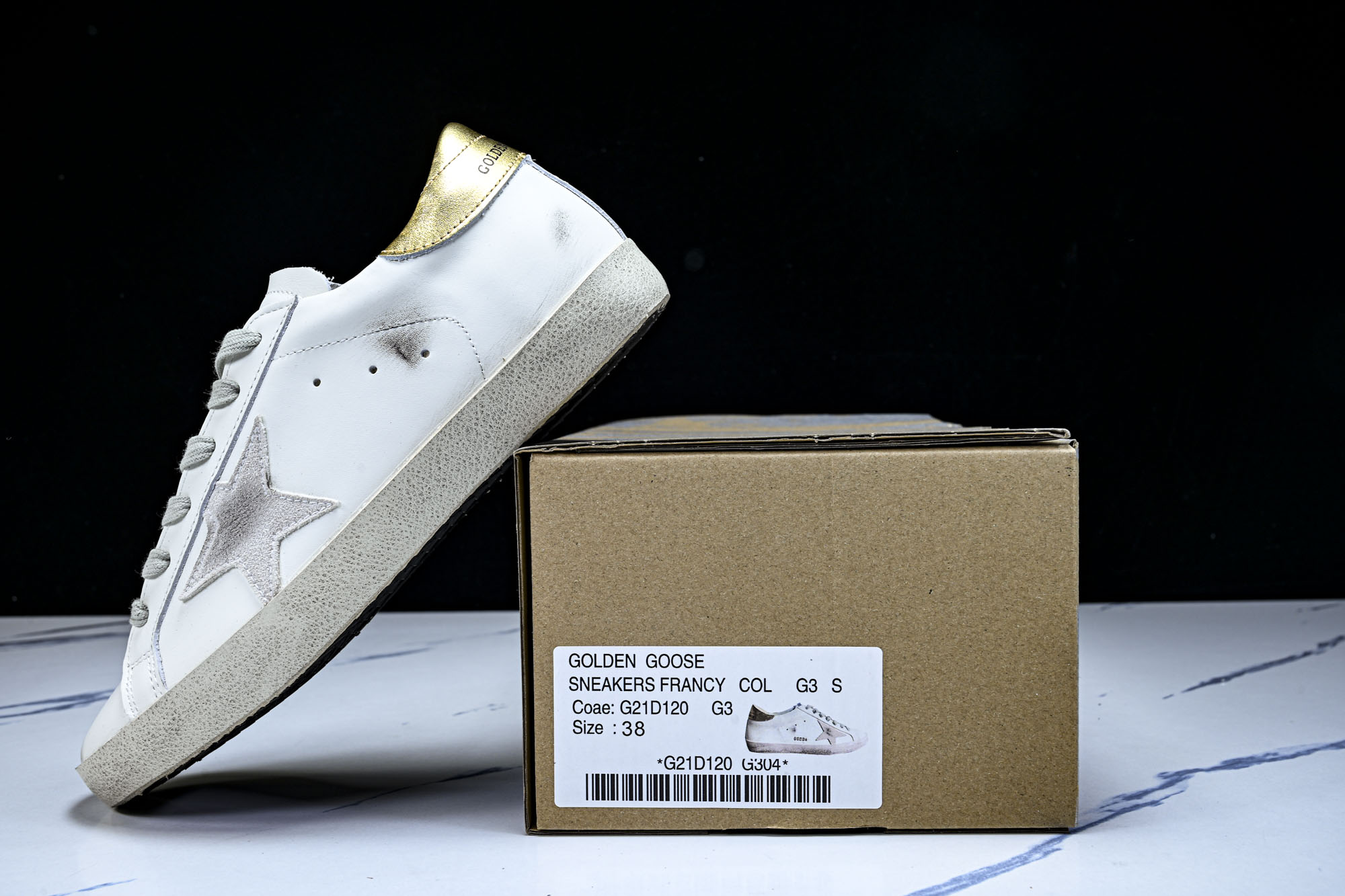 Golden Goose 男女同款Superstar星星低帮休闲鞋脏脏鞋_CM_14 #YZ006超强性