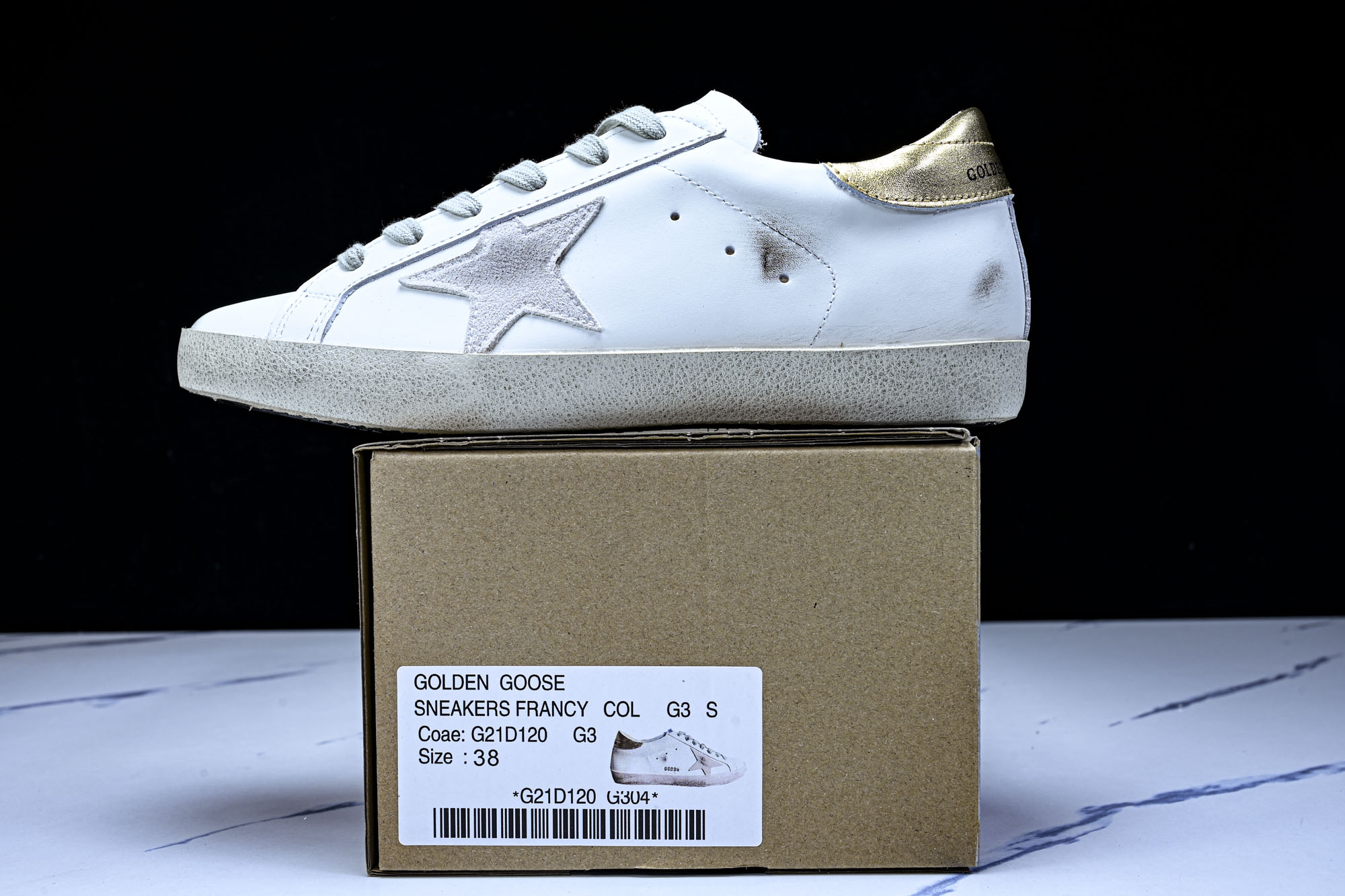 Golden Goose 男女同款Superstar星星低帮休闲鞋脏脏鞋_CM_14 #YZ006超强性