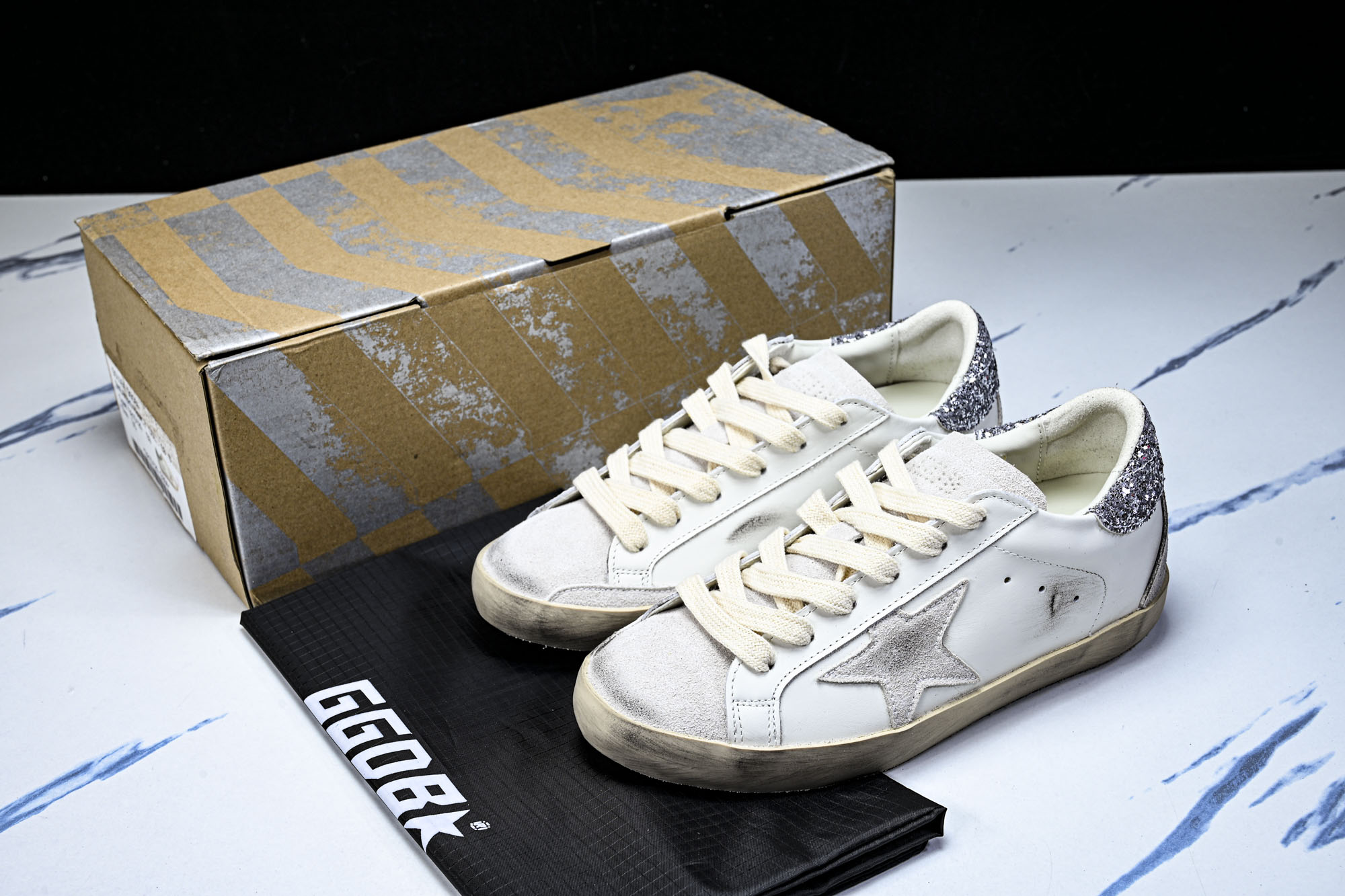 Golden Goose 男女同款Superstar星星低帮休闲鞋脏脏鞋_CM_15 #YZ006超强性