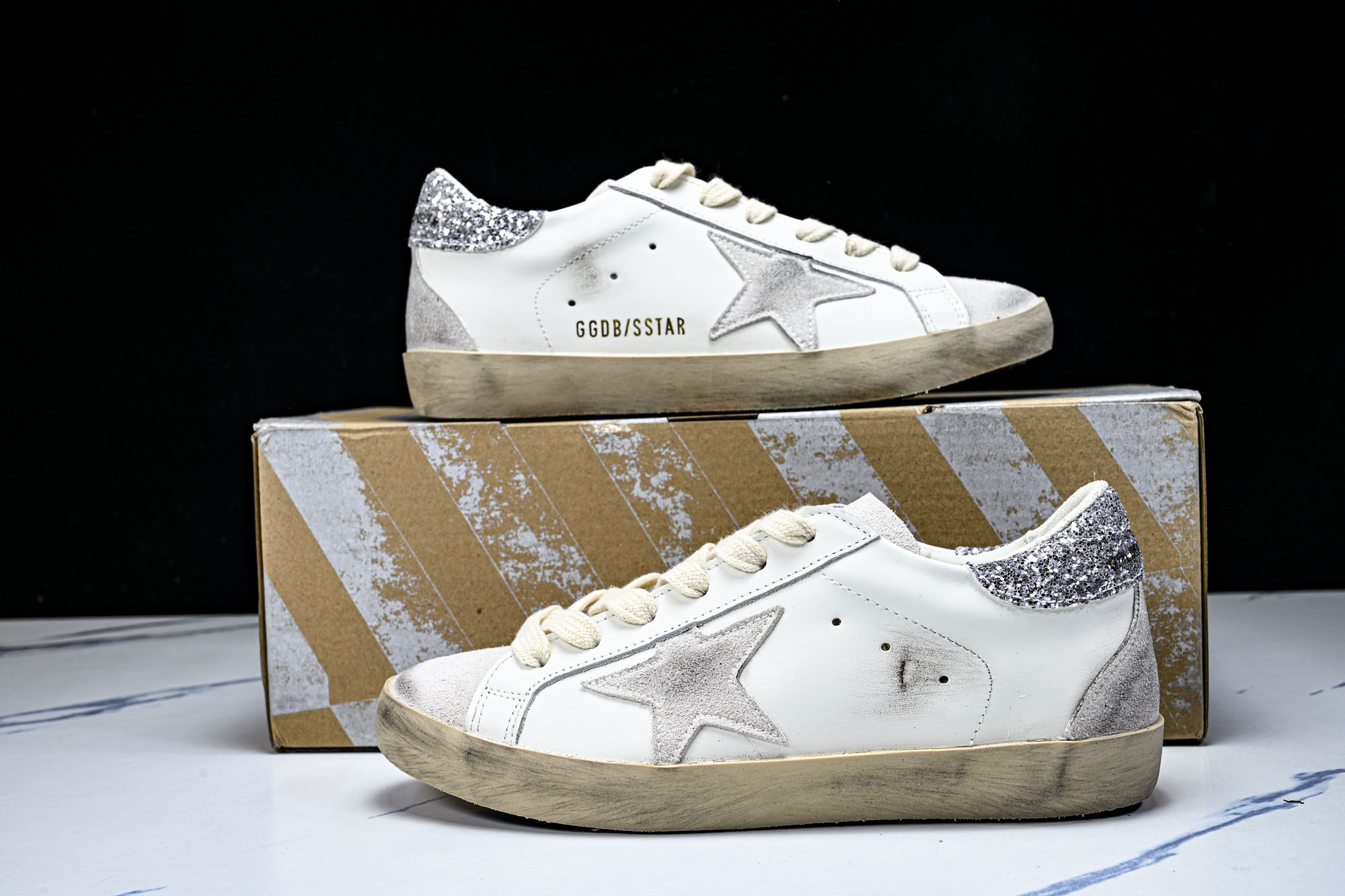 Golden Goose 男女同款Superstar星星低帮休闲鞋脏脏鞋_CM_15 #YZ006超强性