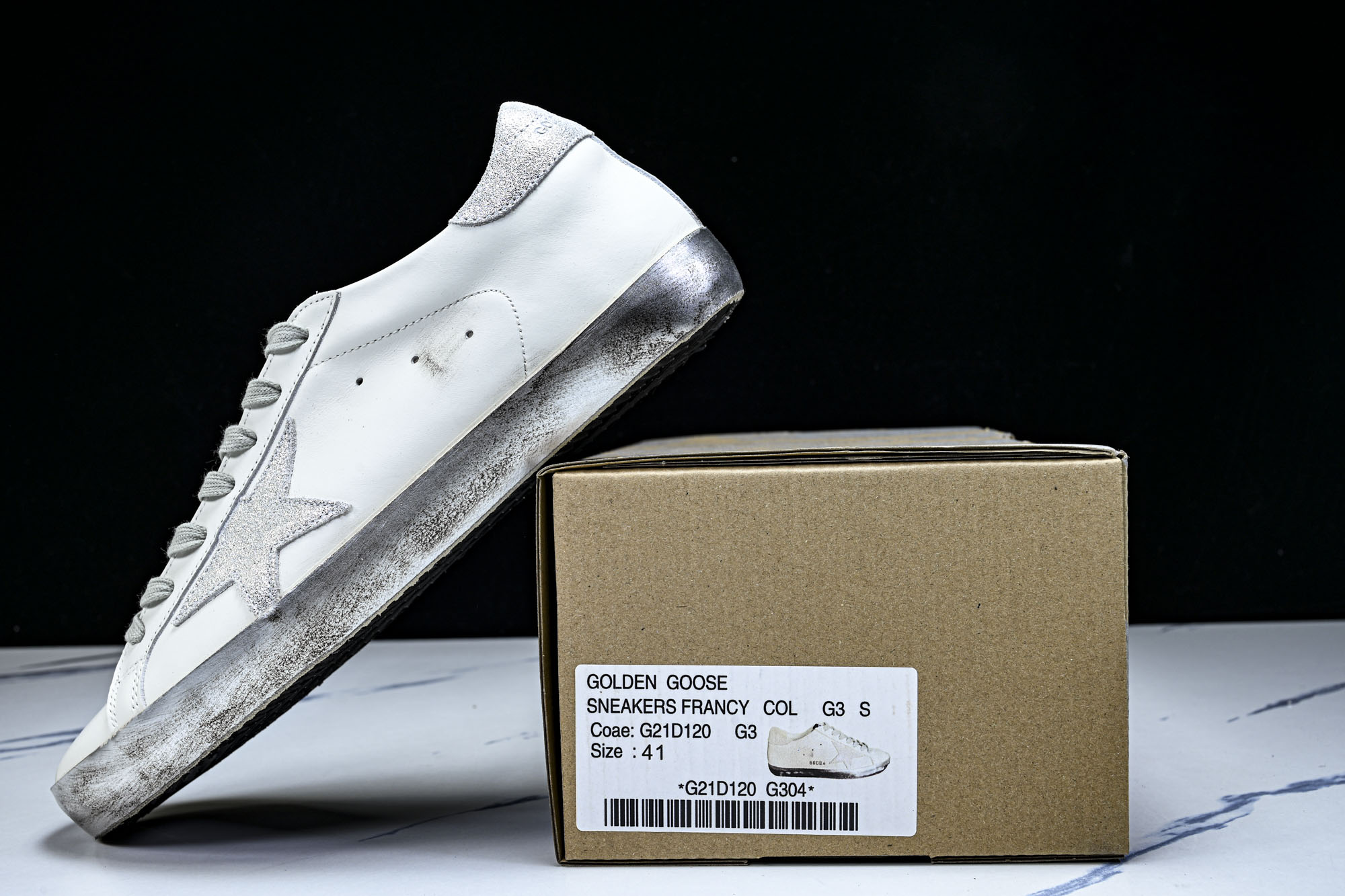 Golden Goose 男女同款Superstar星星低帮休闲鞋脏脏鞋_CM_16 #YZ006超强性