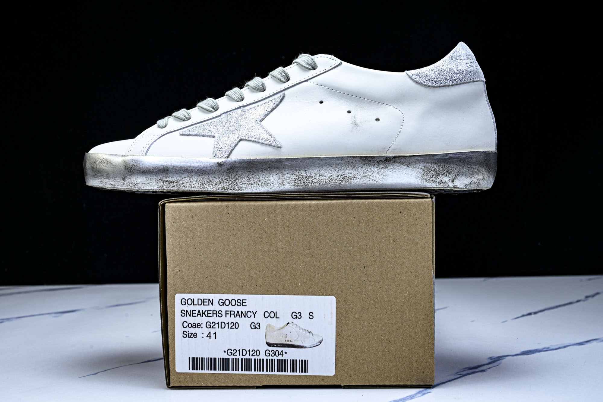 Golden Goose 男女同款Superstar星星低帮休闲鞋脏脏鞋_CM_16 #YZ006超强性