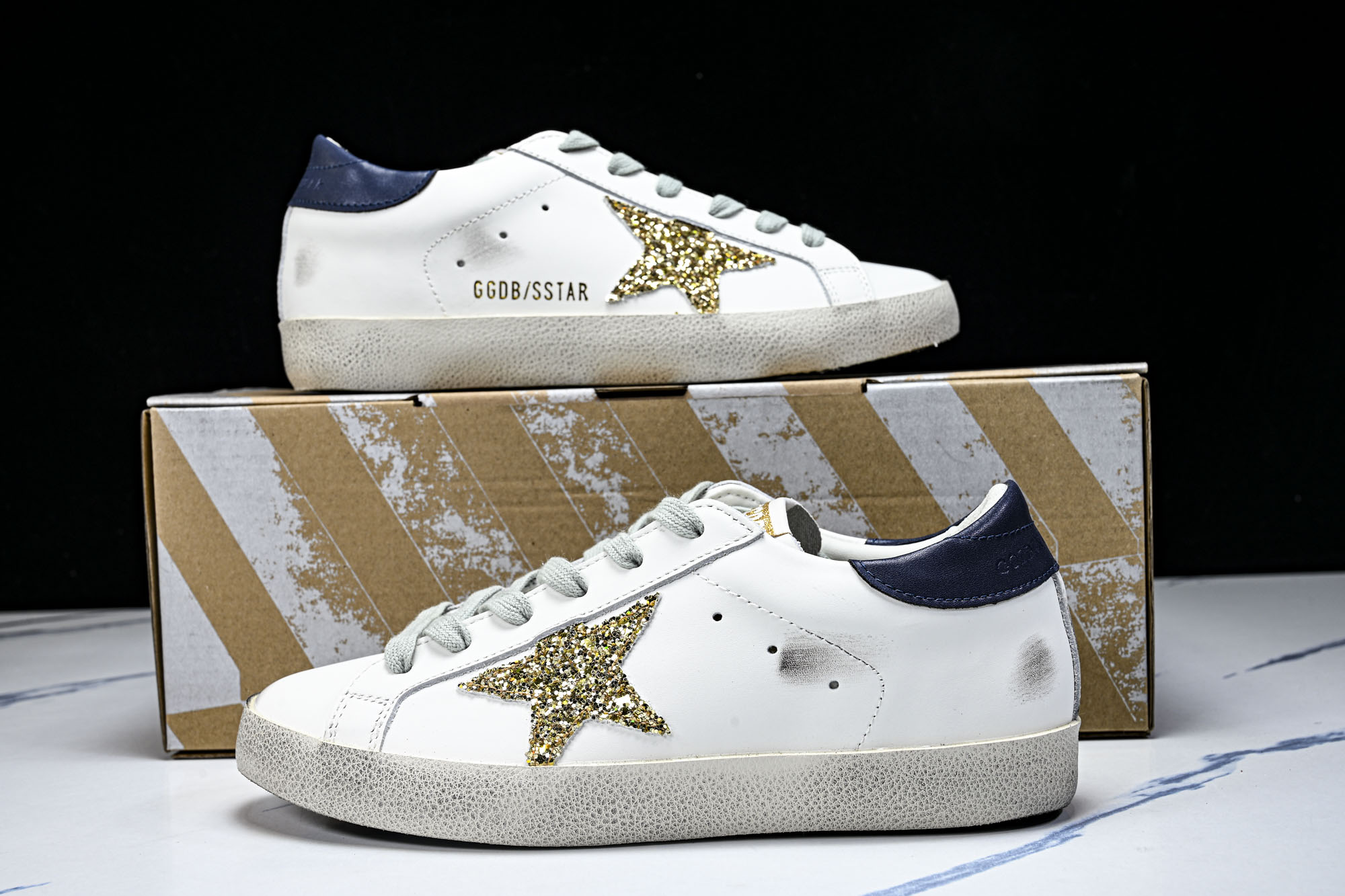Golden Goose 男女同款Superstar星星低帮休闲鞋脏脏鞋_CM_17 #YZ006超强性