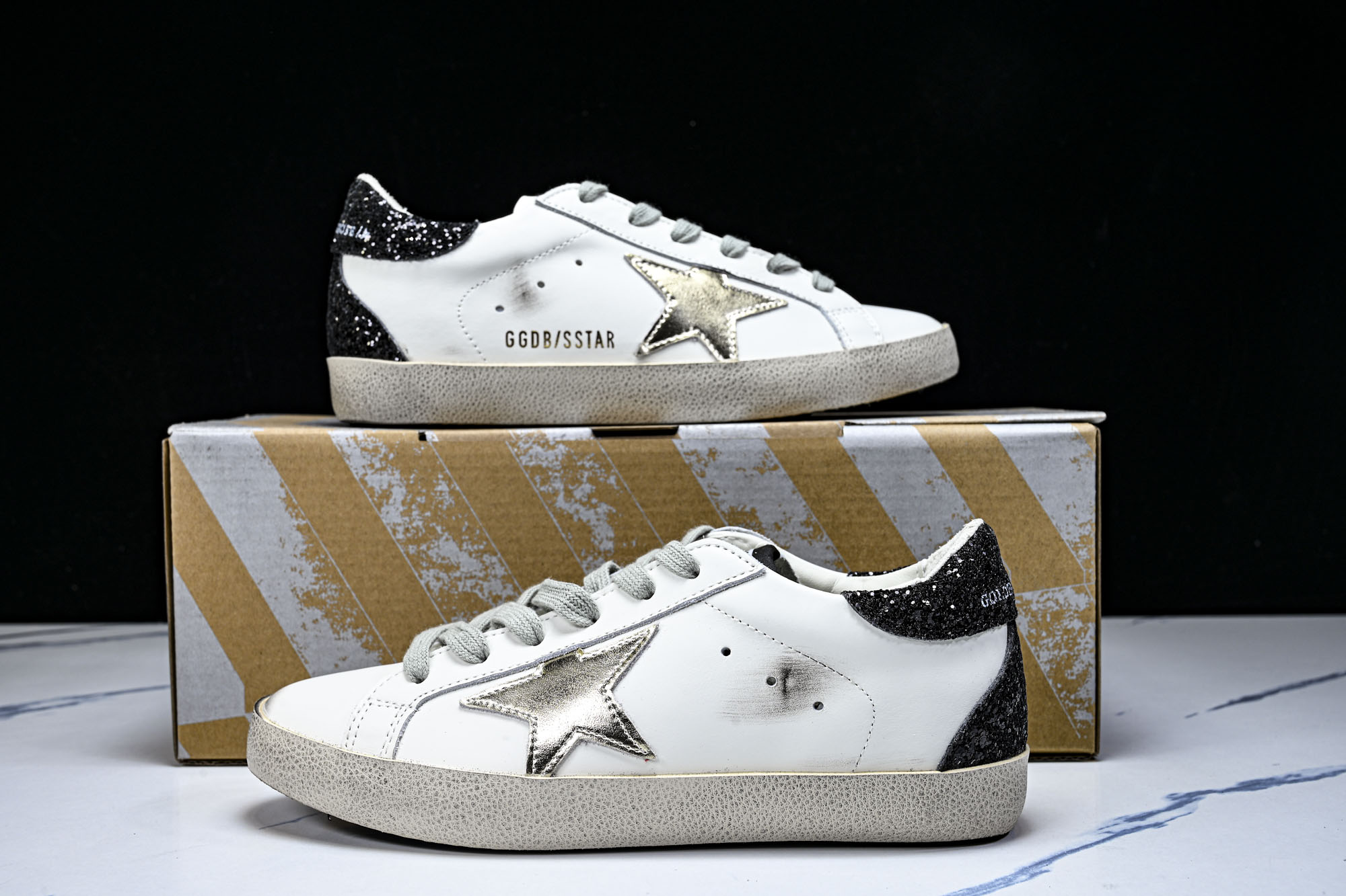 Golden Goose 男女同款Superstar星星低帮休闲鞋脏脏鞋_CM_18 #YZ006超强性