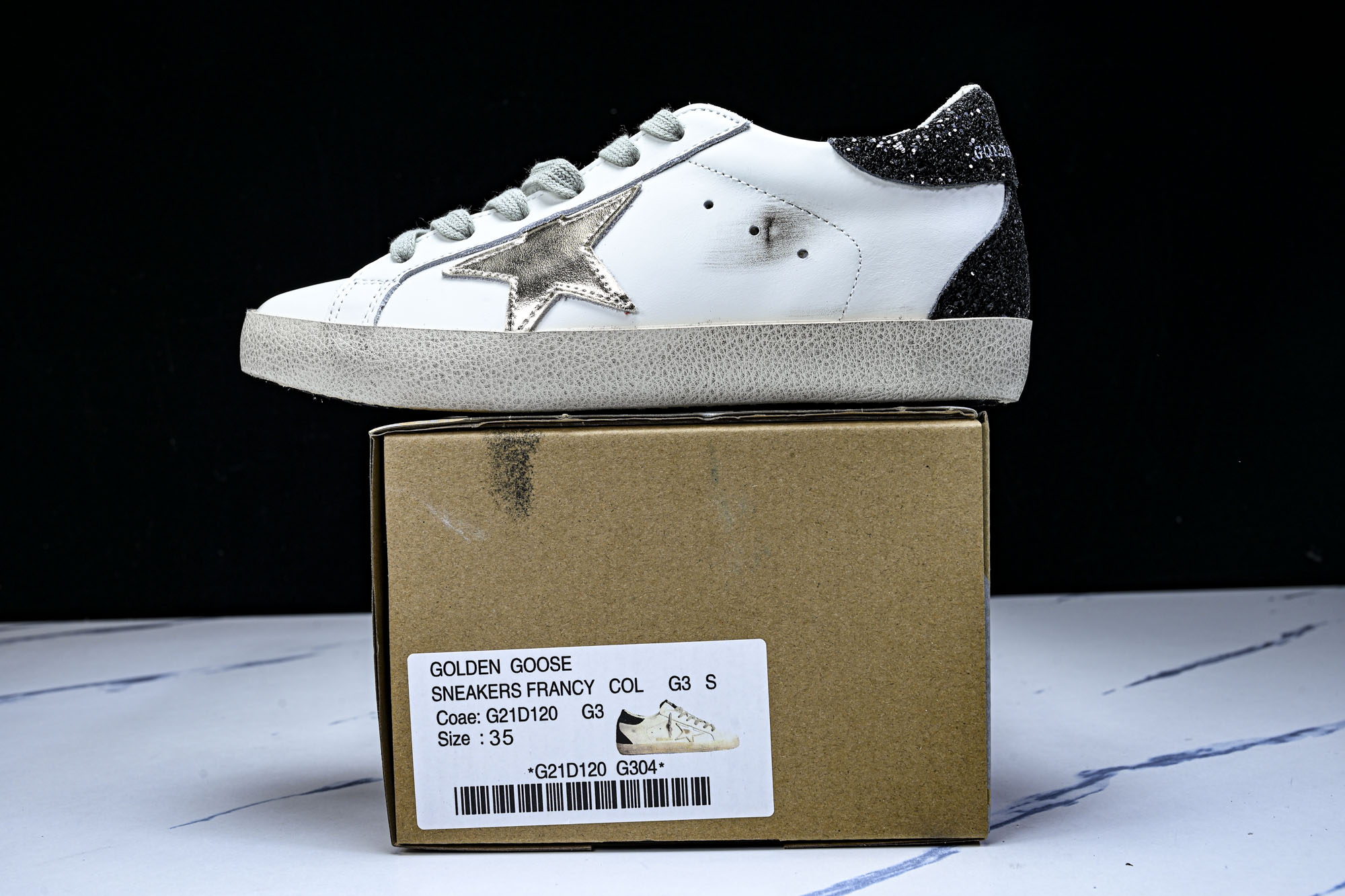 Golden Goose 男女同款Superstar星星低帮休闲鞋脏脏鞋_CM_18 #YZ006超强性