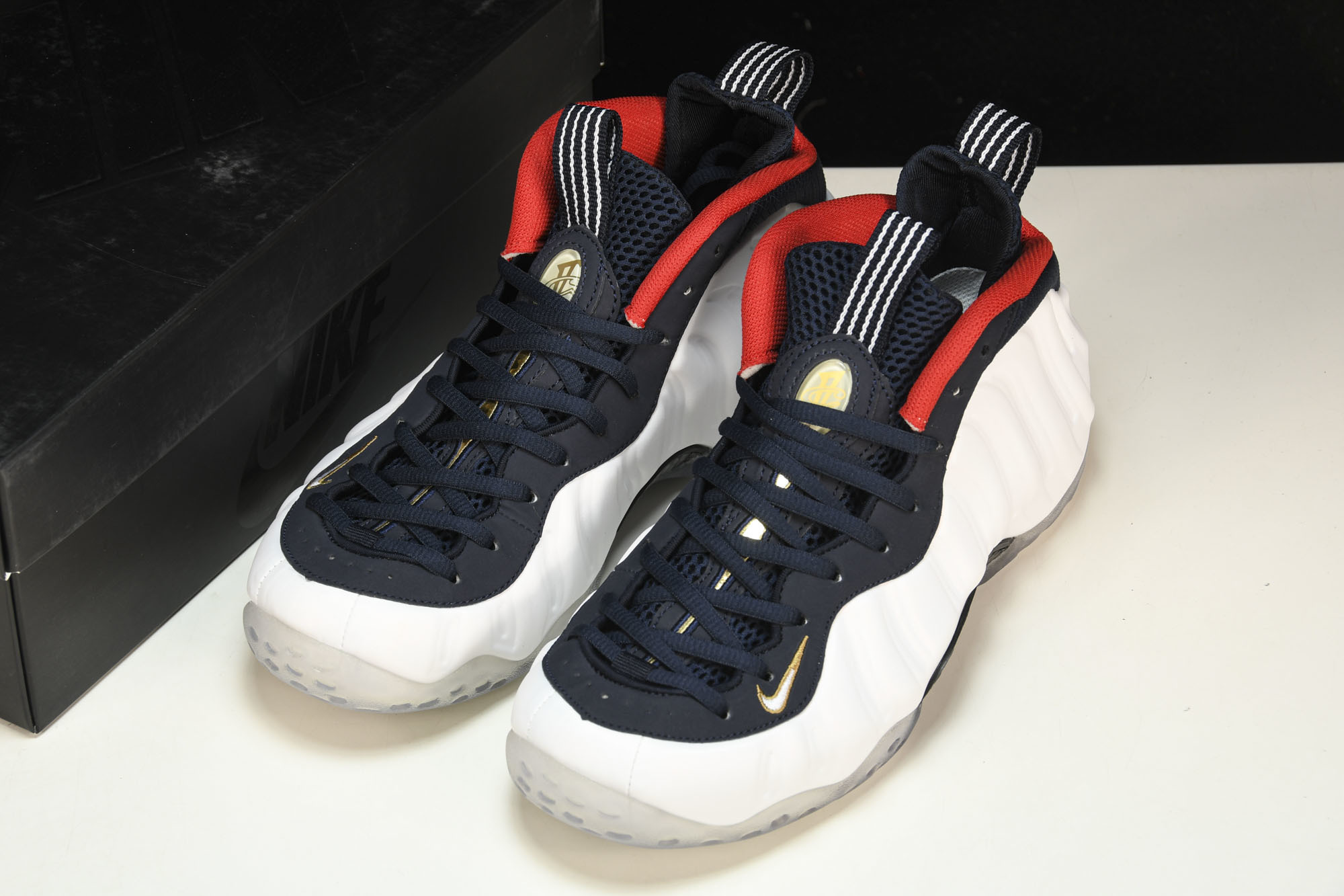 NK Air Foamposite One  白蓝喷 篮球鞋 -40038.5 39 41 42 42.