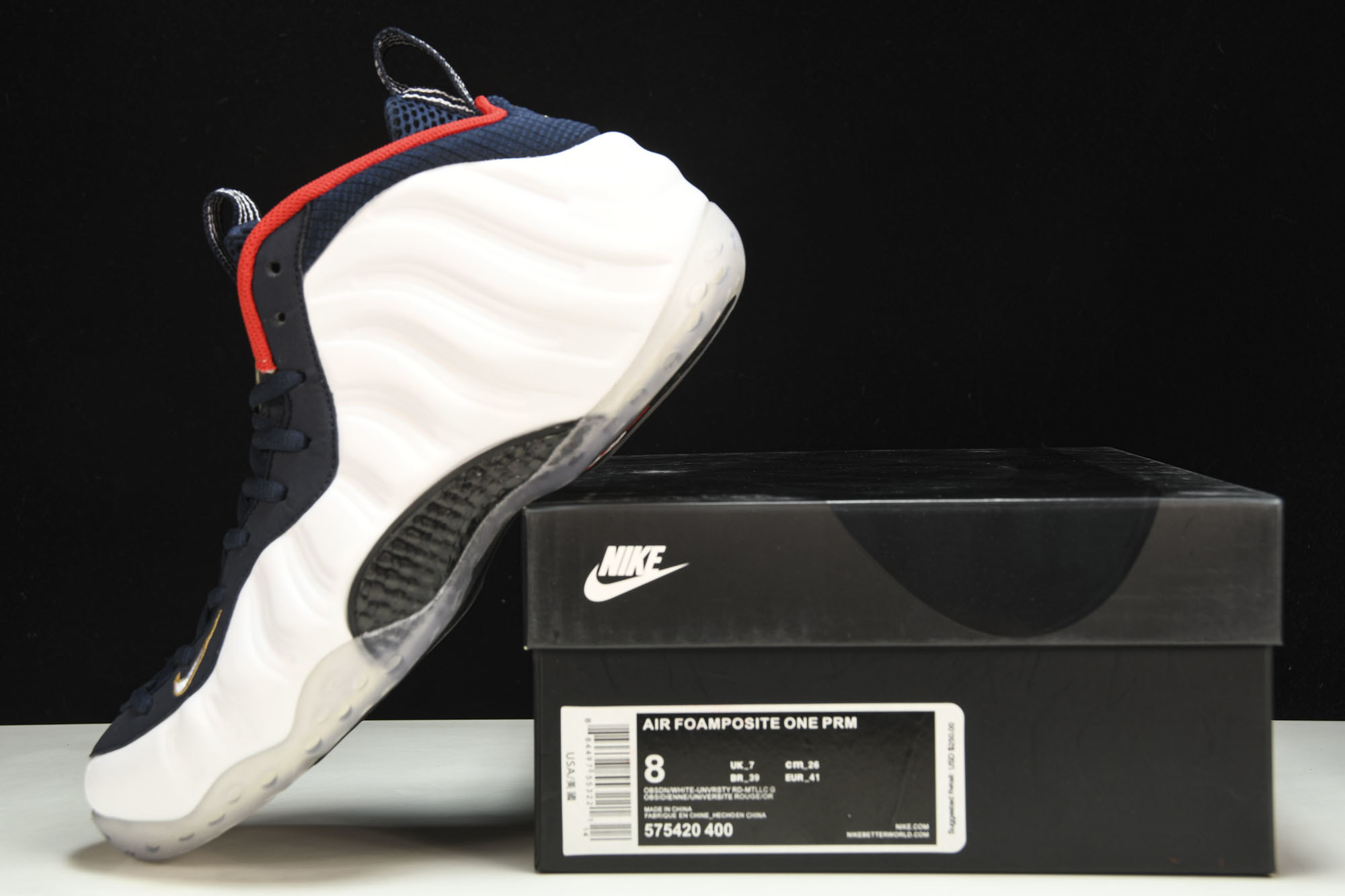 NK Air Foamposite One  白蓝喷 篮球鞋 -40038.5 39 41 42 42.